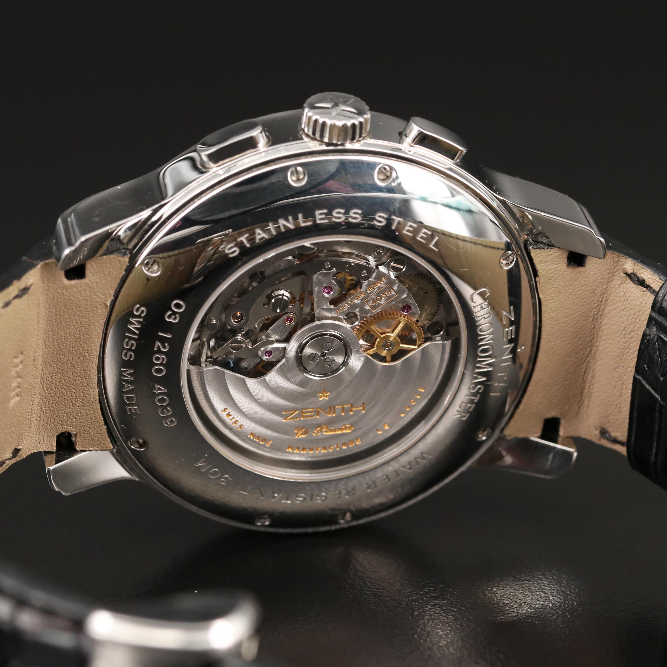 Zenith "Chronomaster XXT Open Grande Date" Stainless Steel Watch