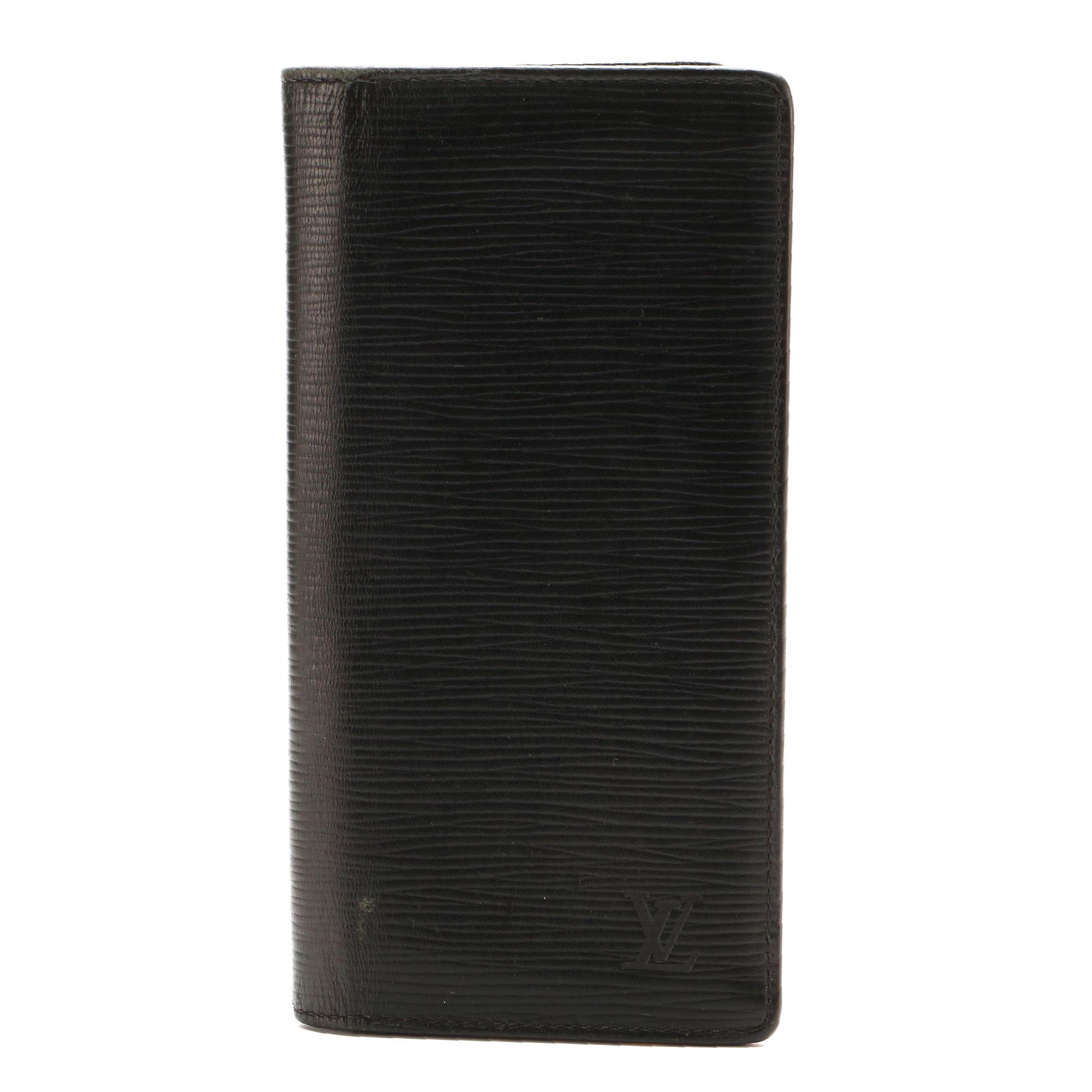 Louis Vuitton Brazza Wallet in Black Epi Leather