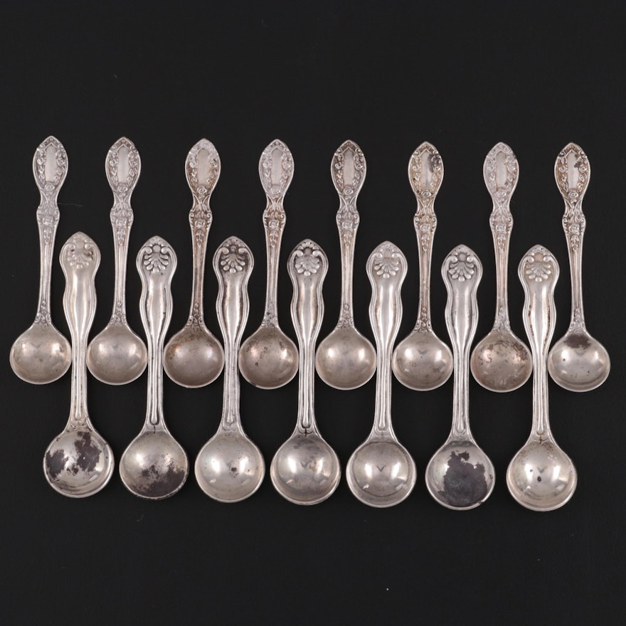 American Sterling Silver Fiddle Handle Demitasse Spoons