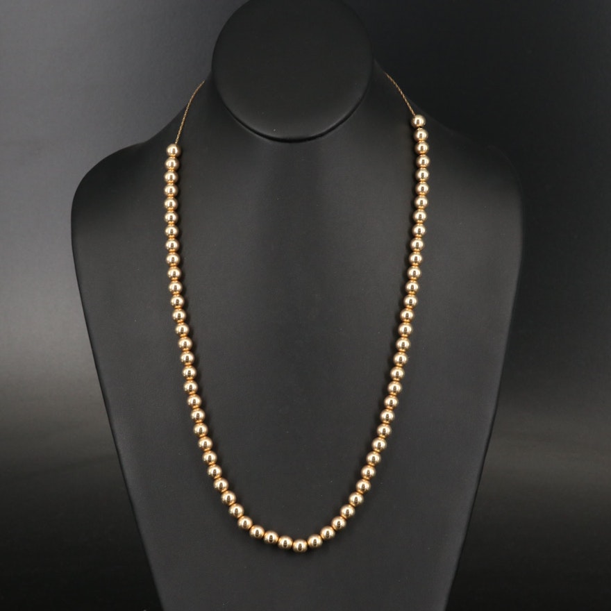 Vintage 14K "Add-a-Bead" Necklace