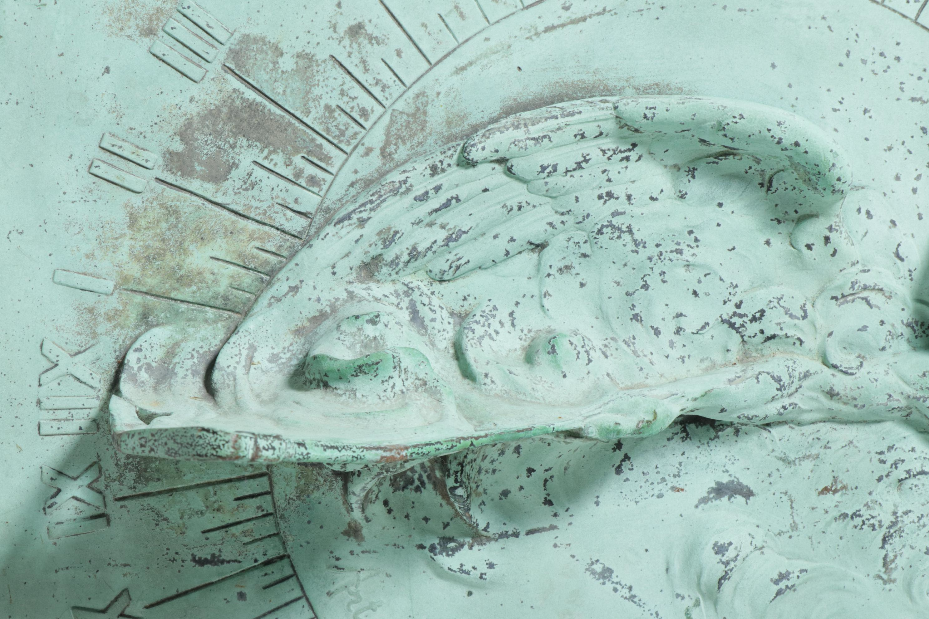 Louis Ragot Patinated Cast Metal Father Time Sundial, Early 20th Century