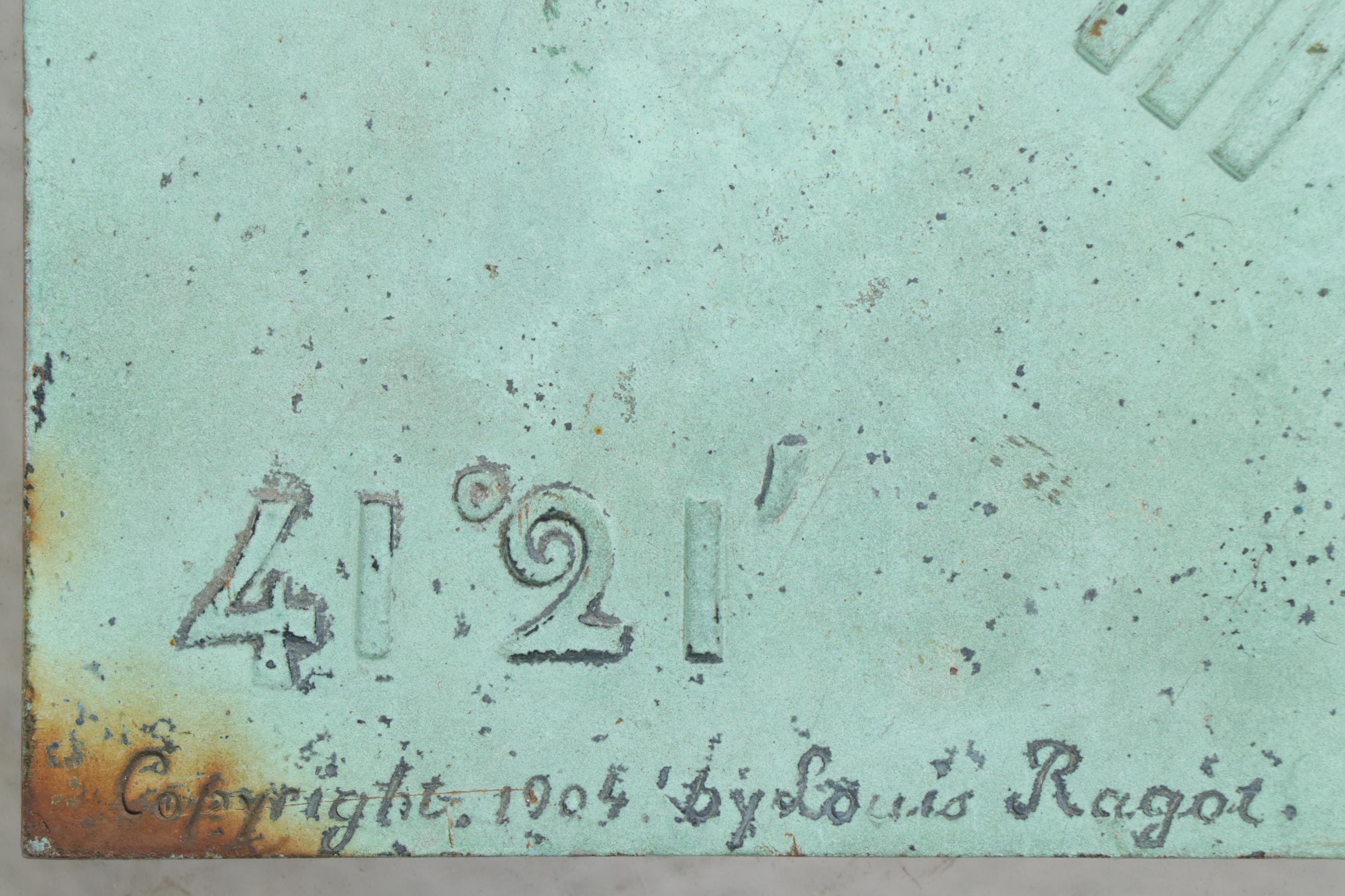 Louis Ragot Patinated Cast Metal Father Time Sundial, Early 20th Century