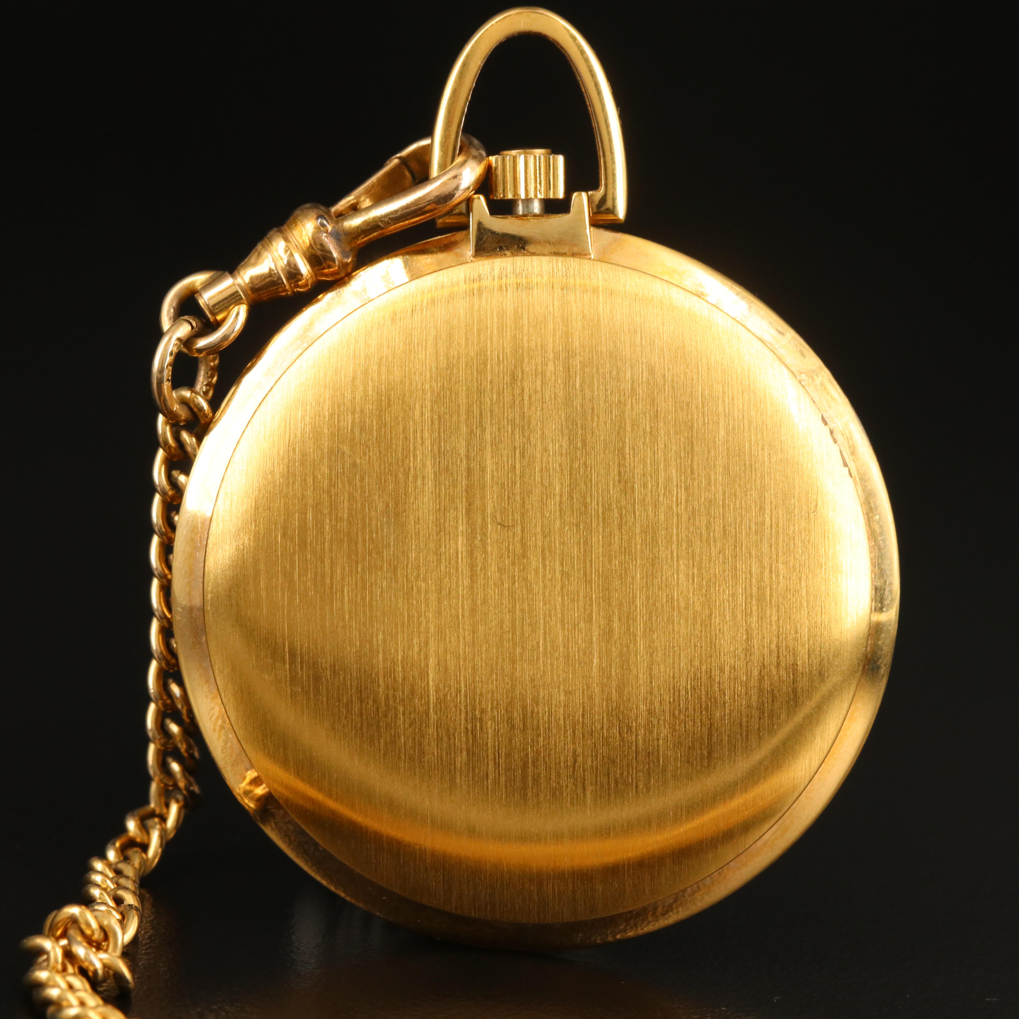 Vintage Birks Quartz Pocket Watch with Chain Fob and Knife