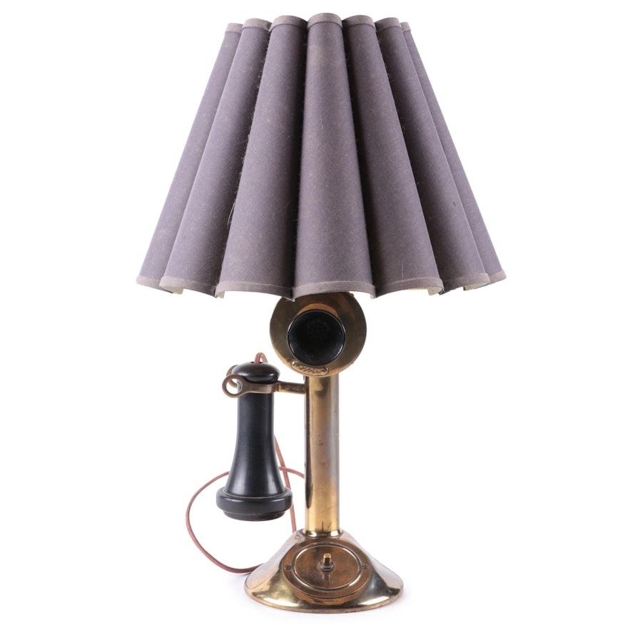 Candlestick Phone Converted Table Lamp