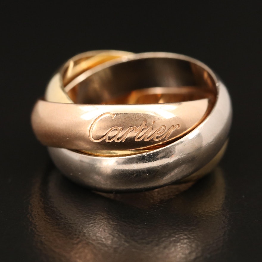 Cartier Tri-Color 18K Rolling Ring
