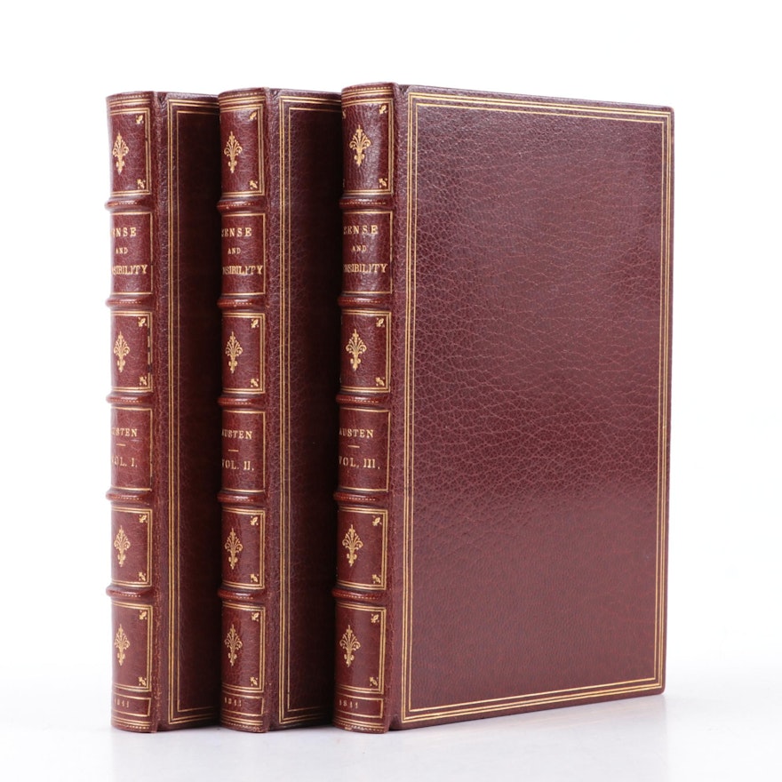 Second Edition "Sense and Sensibility" Three-Volume Set by Jane Austen, 1813