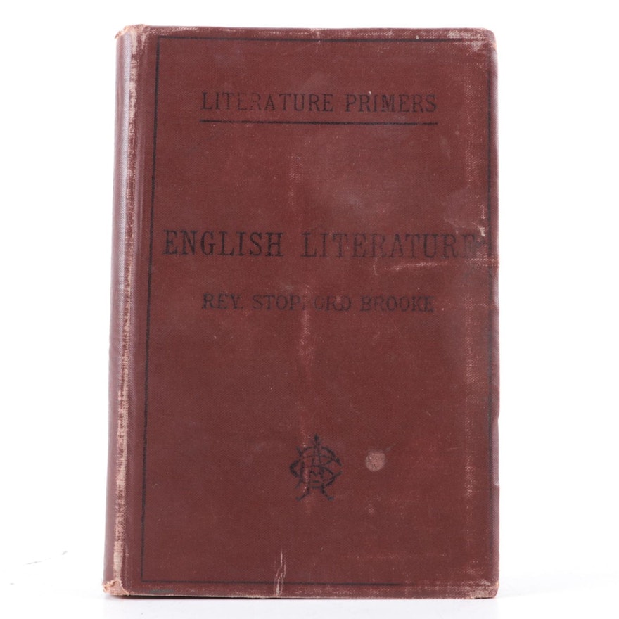 "English Literature" Primer by Stopford Brooke, c. 1900