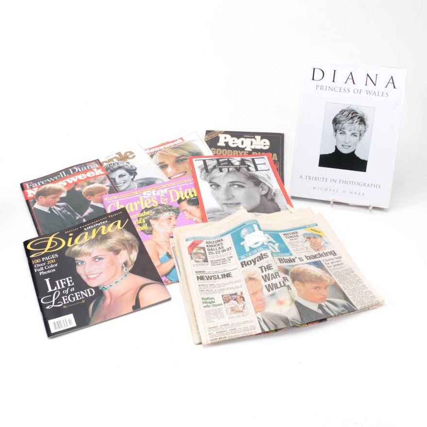 "Diana: Princess of Wales" with Magazines and Newspapers, 1991–1997