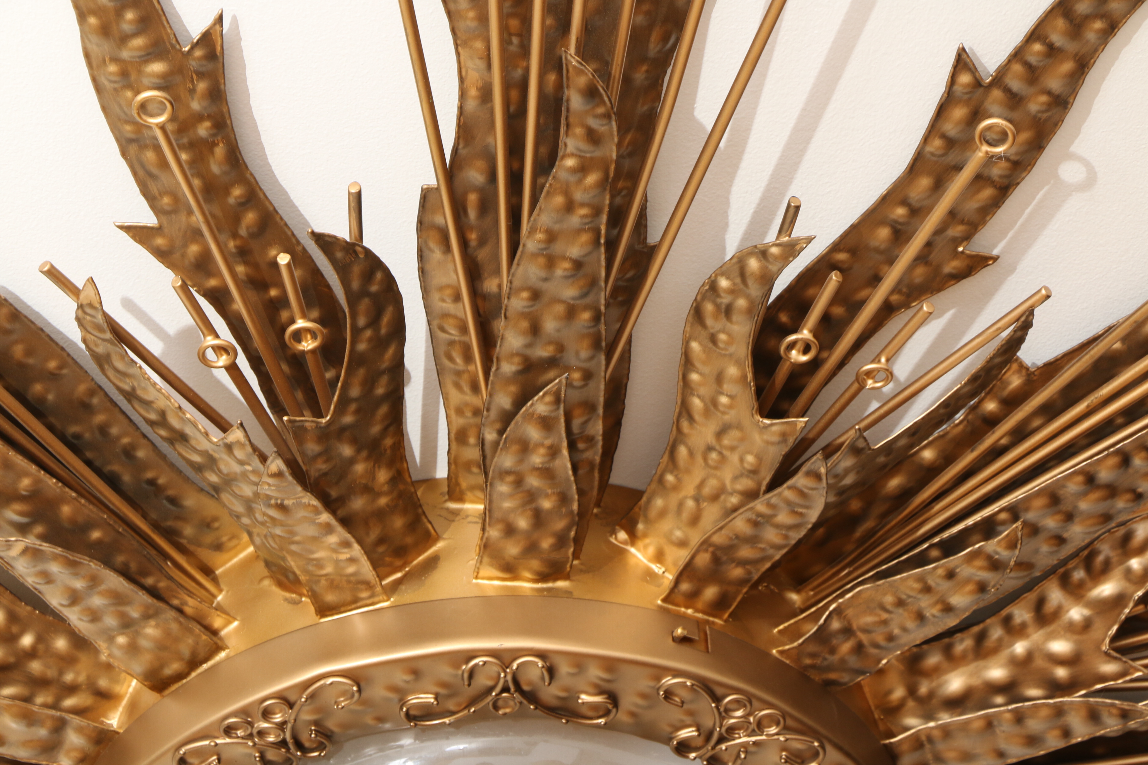 Global Views Flame Gold Finish Flush-Mount Ceiling Light