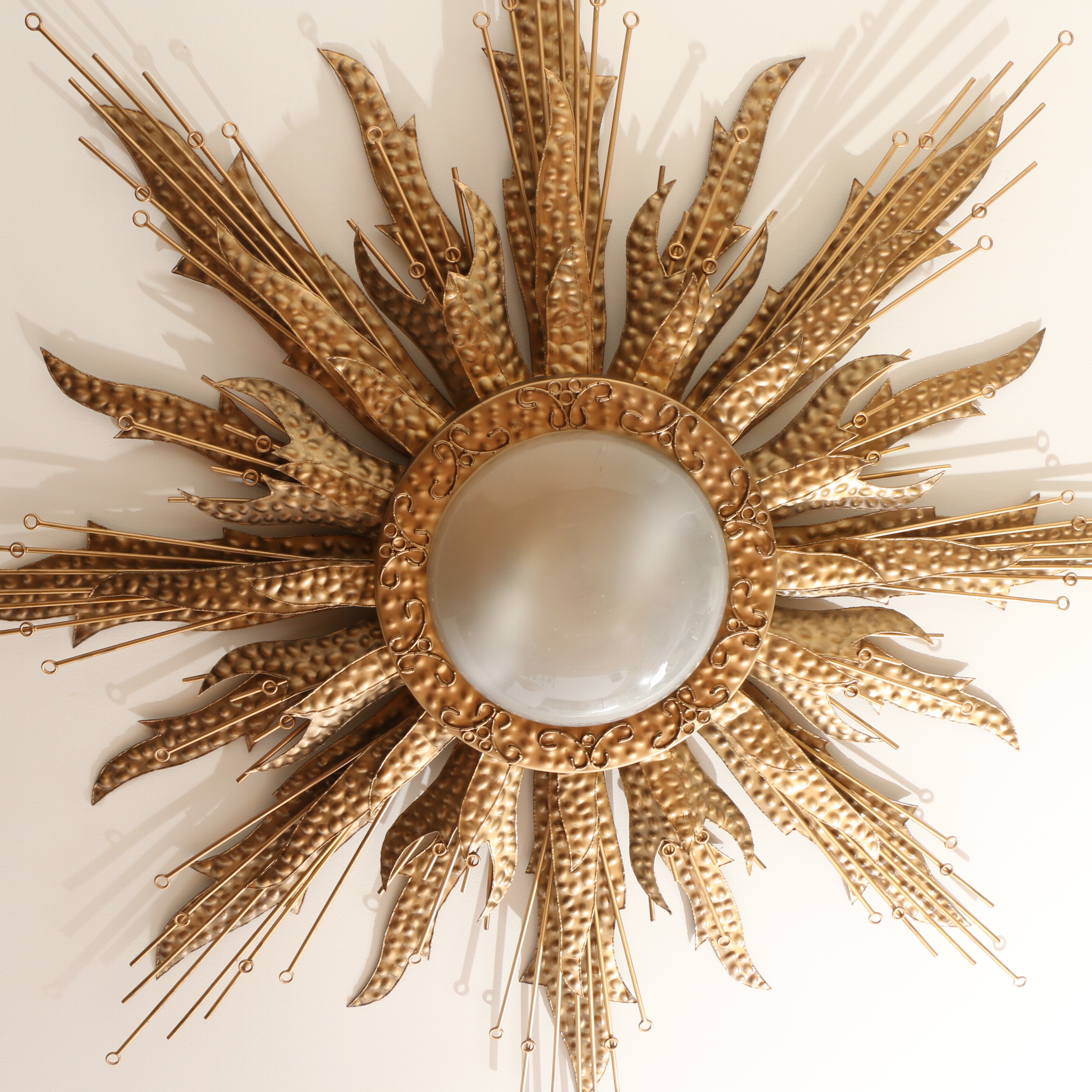 Global Views Flame Gold Finish Flush-Mount Ceiling Light