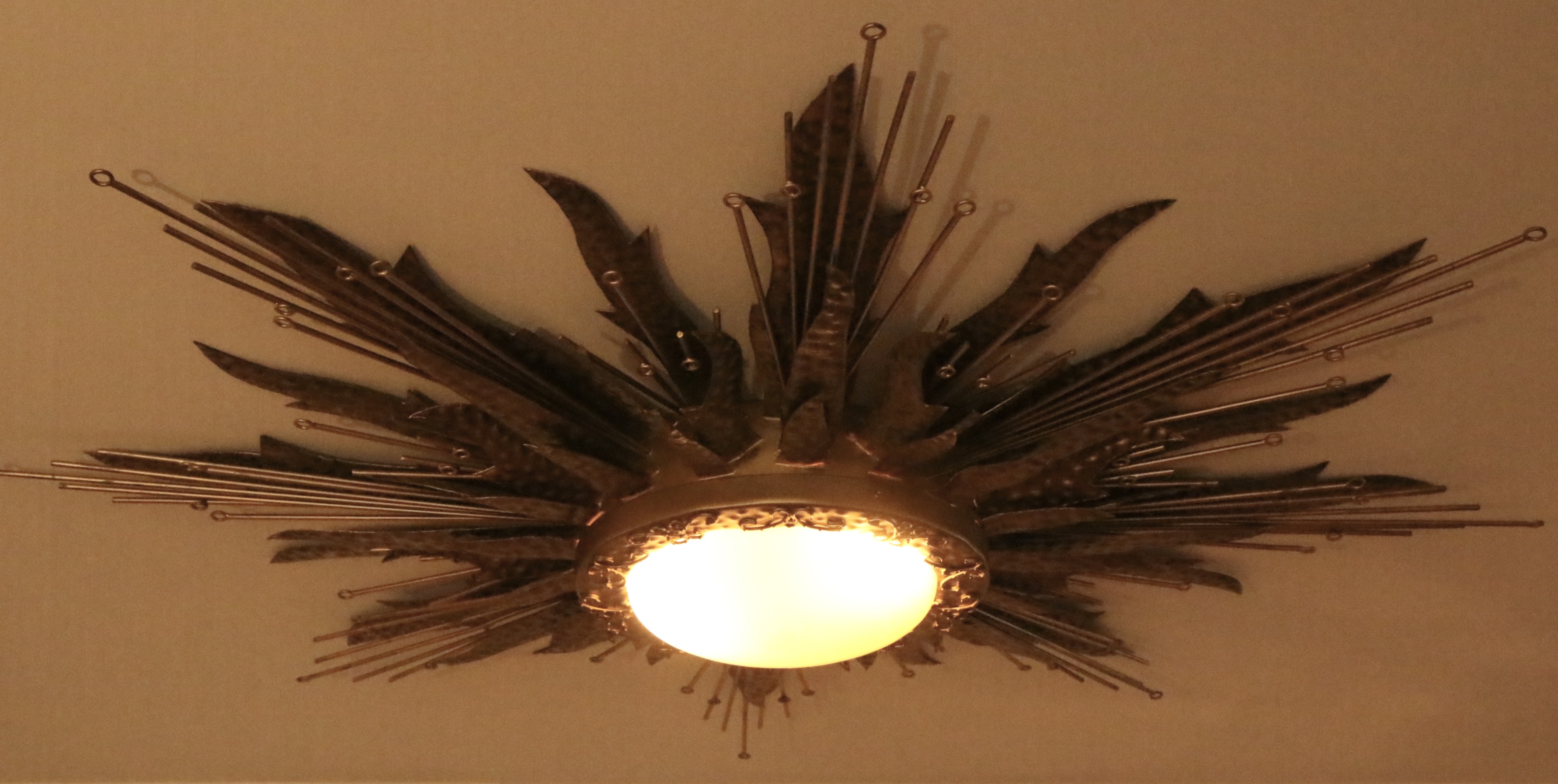 Global Views Flame Gold Finish Flush-Mount Ceiling Light