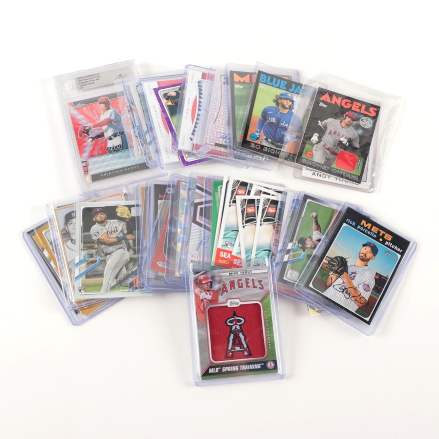 2021 Mike Trout Topps Logo Patch and Other Certified Autograph and Relic Cards