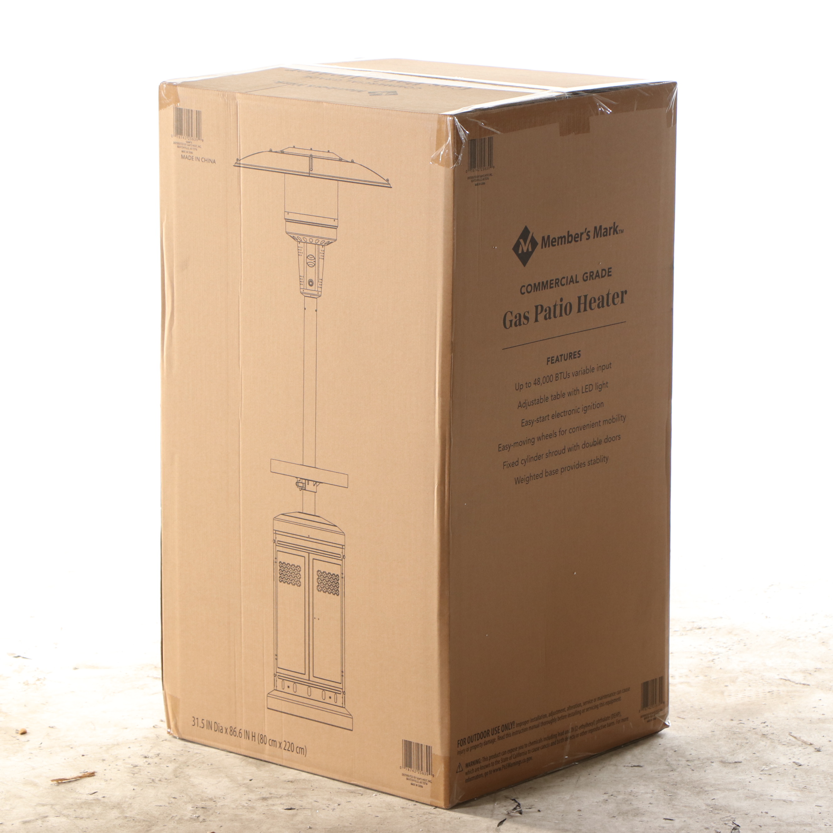 Member's Mark Propane Powered Patio Heater with LED Table