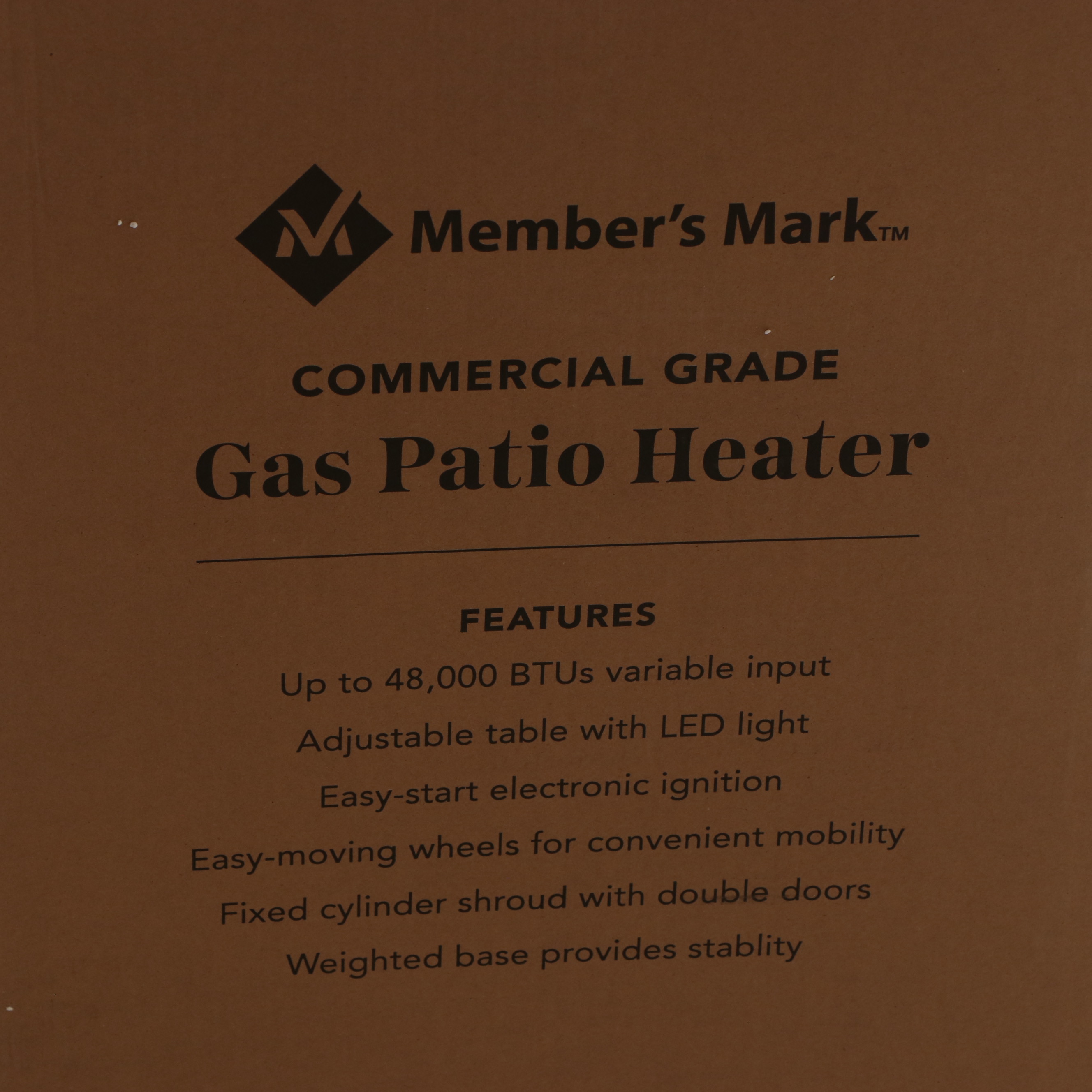 Member's Mark Propane Powered Patio Heater with LED Table
