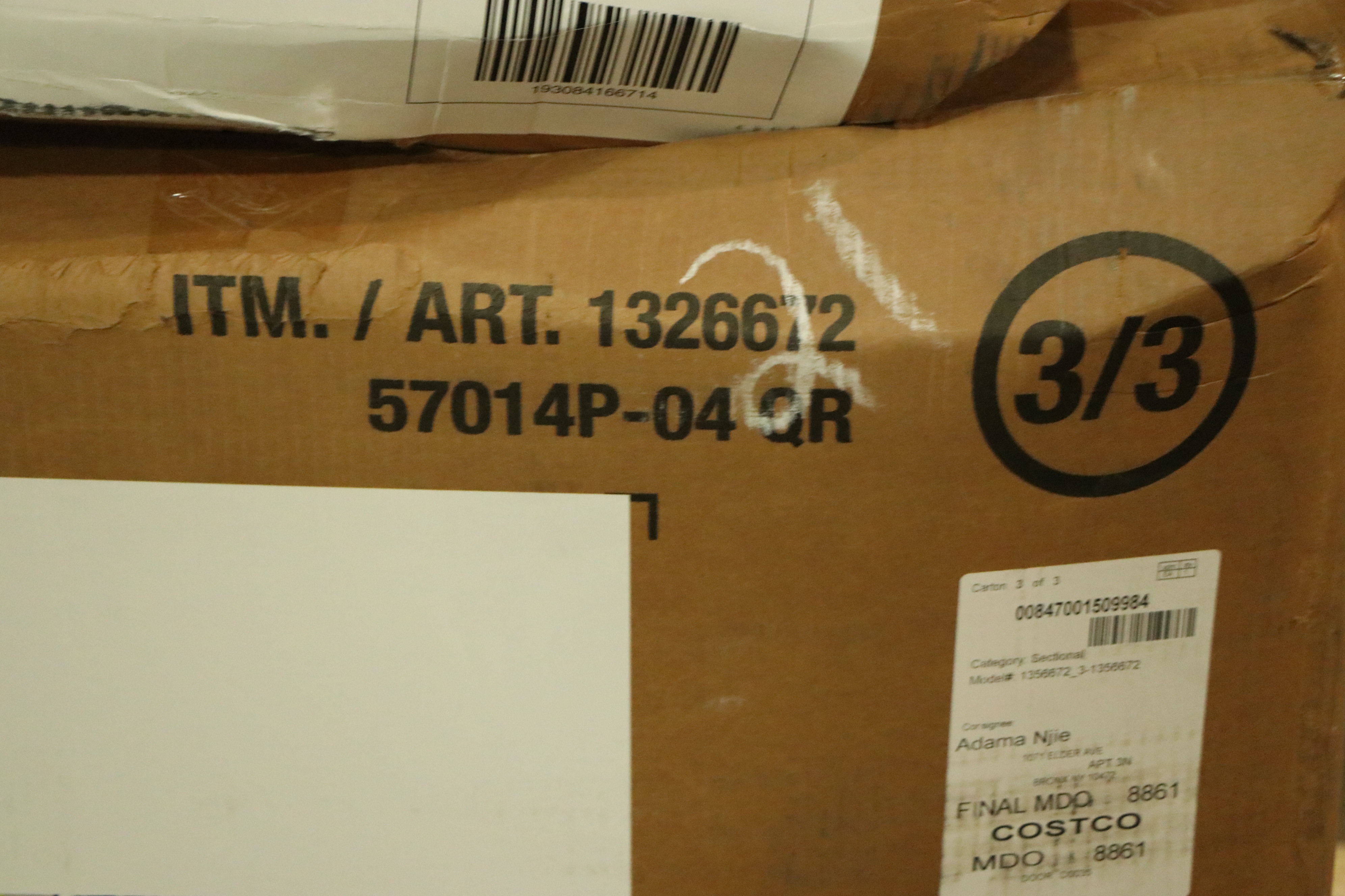 Lane Radford Gray Fabric Sectional Sofa with Queen Sleeper