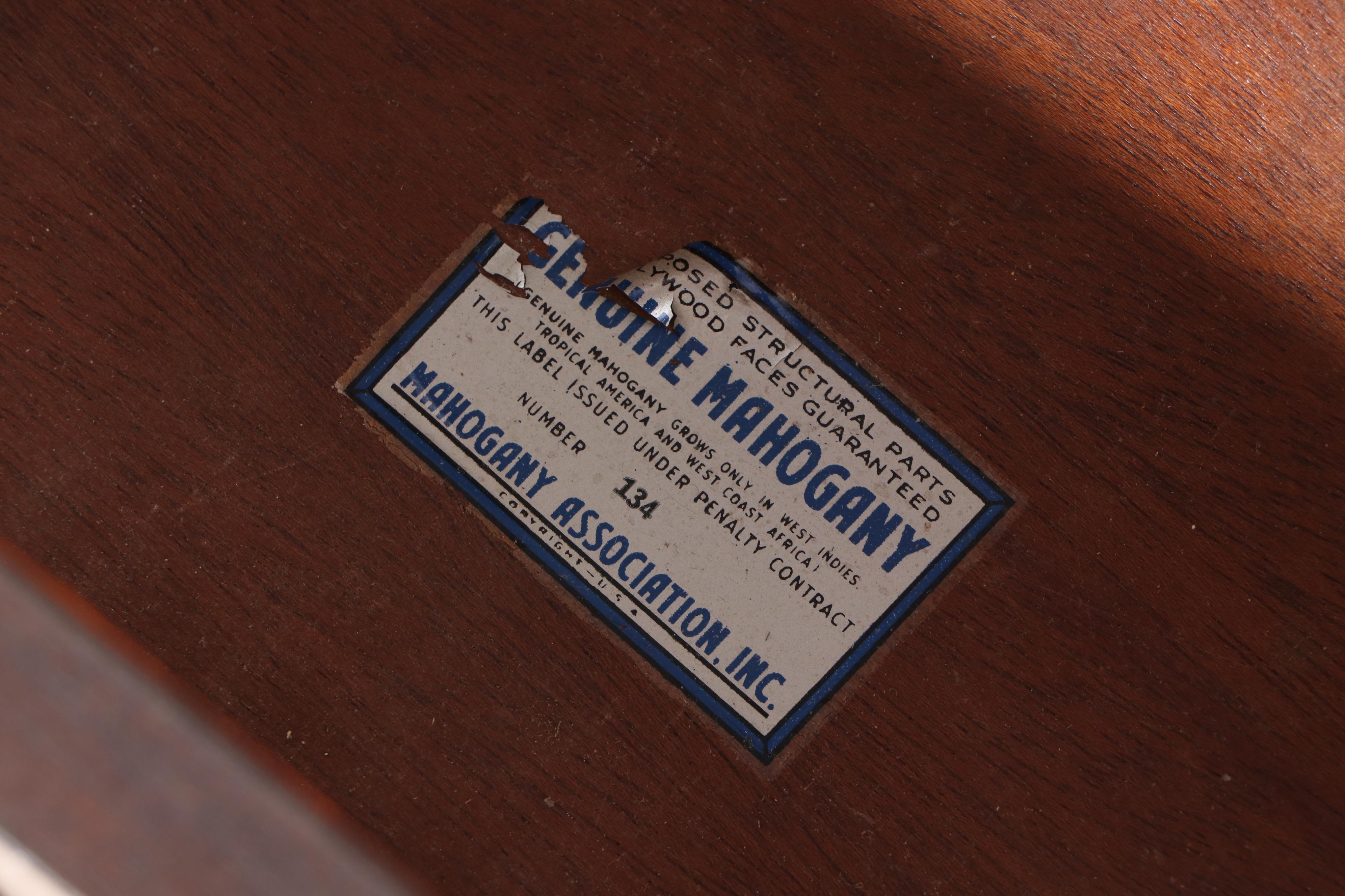 Maddox Chippendale Style Mahogany Secretary Bookcase, Mid-20th Century