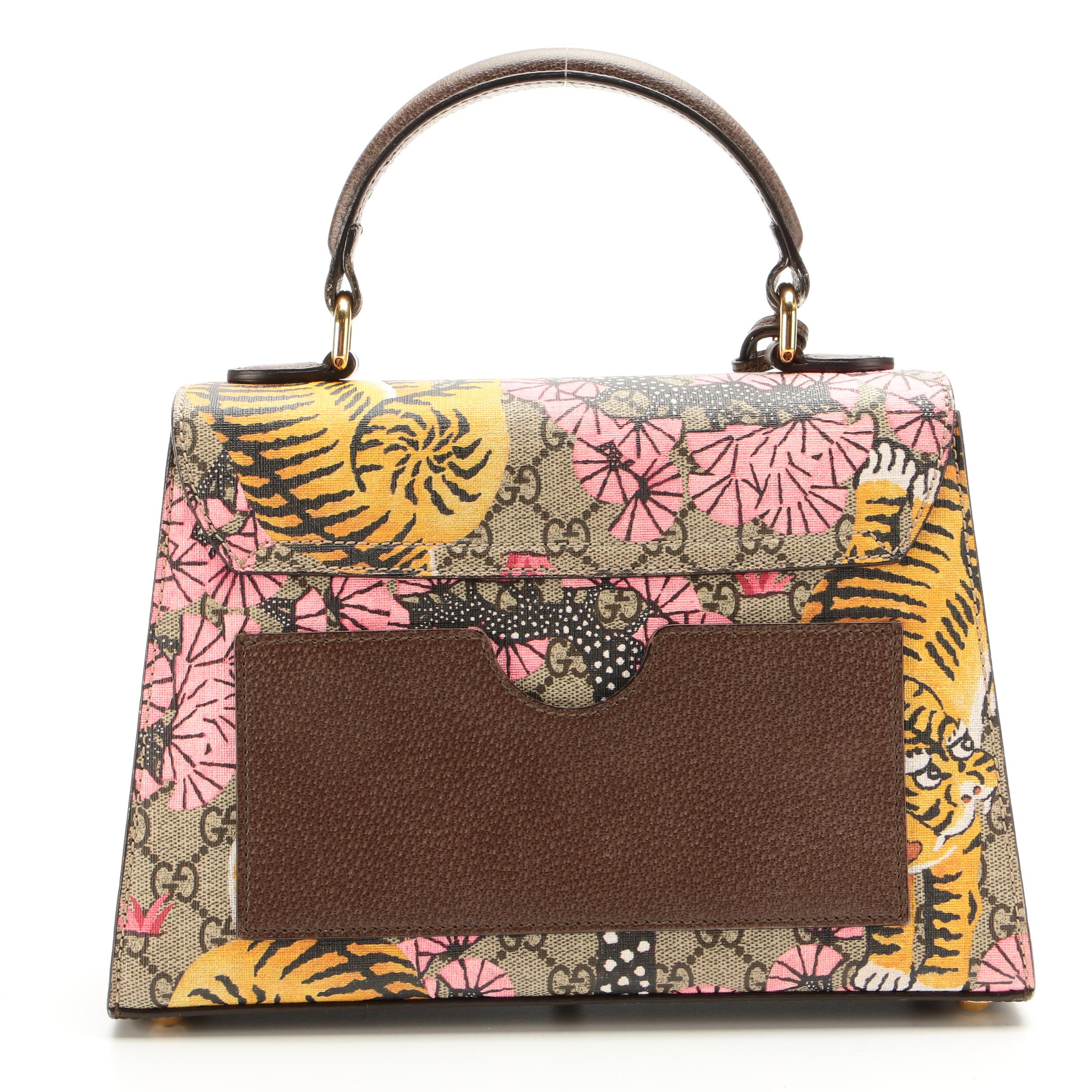 Gucci Padlock Top Handle Bag in Bengal Tiger Print GG Supreme Canvas EBTH