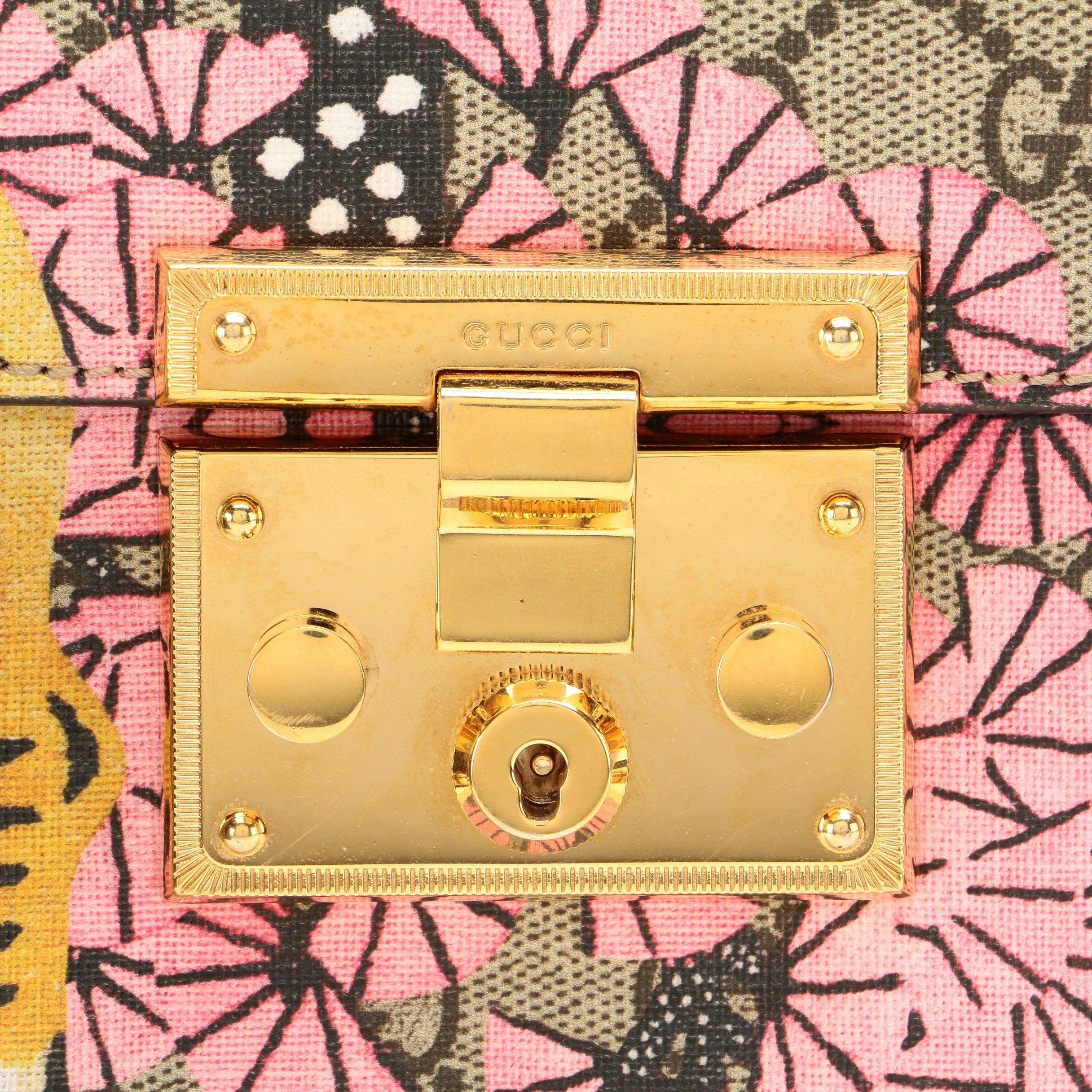 Gucci Padlock Top Handle Bag in Bengal Tiger Print GG Supreme Canvas EBTH
