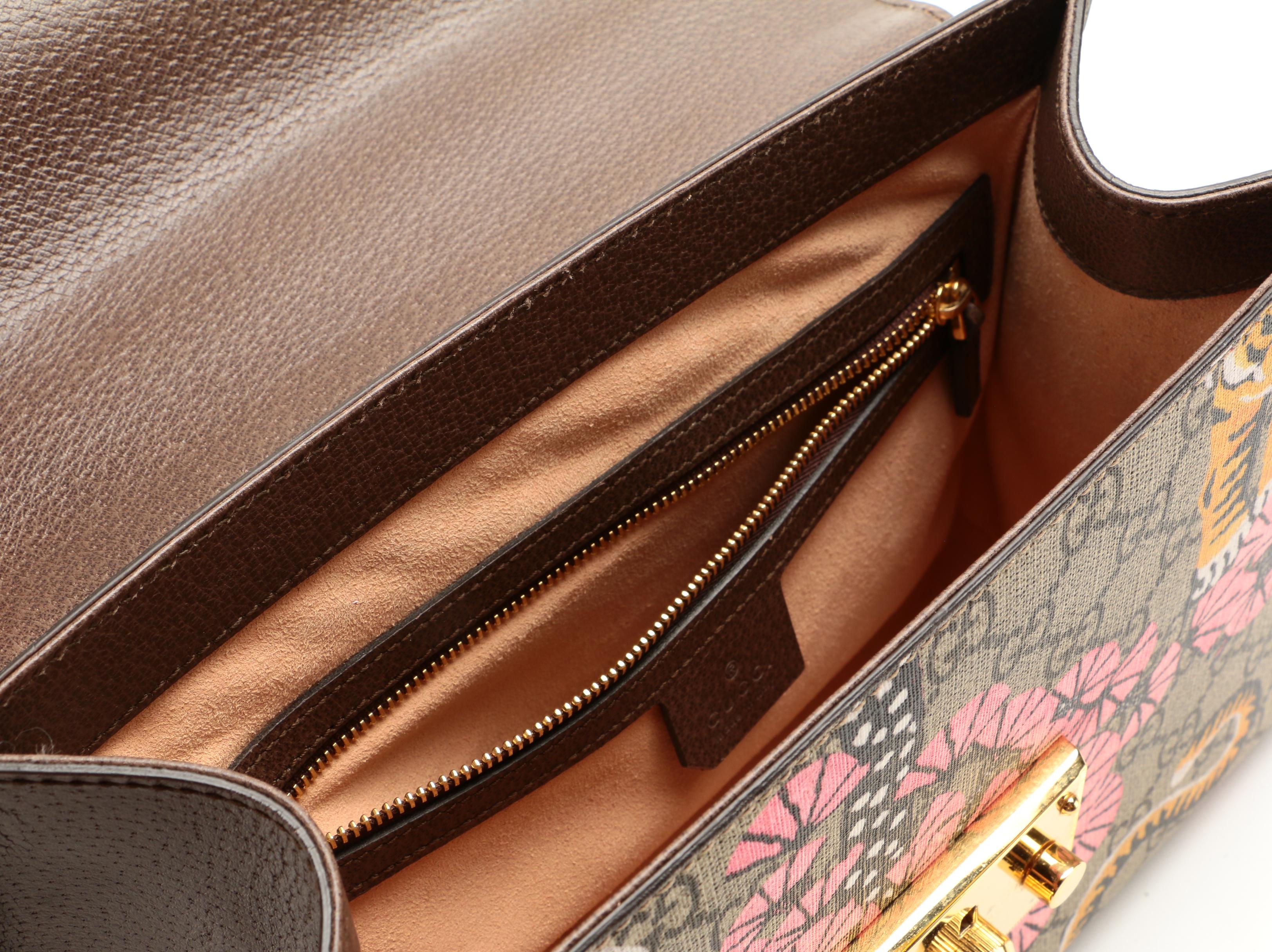 Gucci Padlock Top Handle Bag in Bengal Tiger Print GG Supreme Canvas EBTH