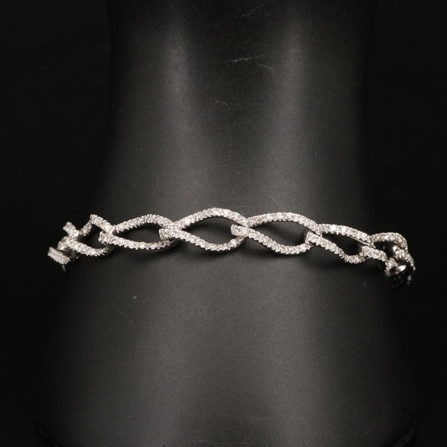 18K 2.98 CTW Diamond Link Bracelet