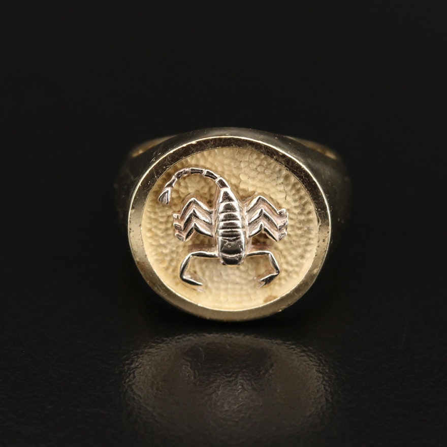 14K Scorpion Ring