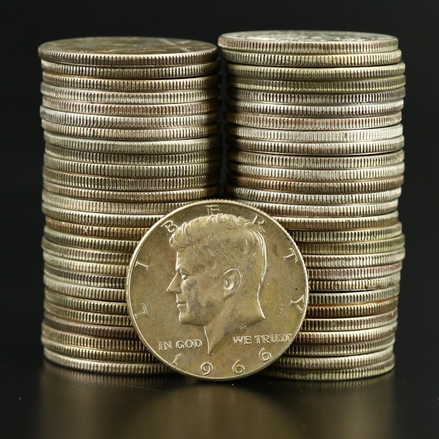 Kennedy Silver Clad Half Dollars, 1966–1969