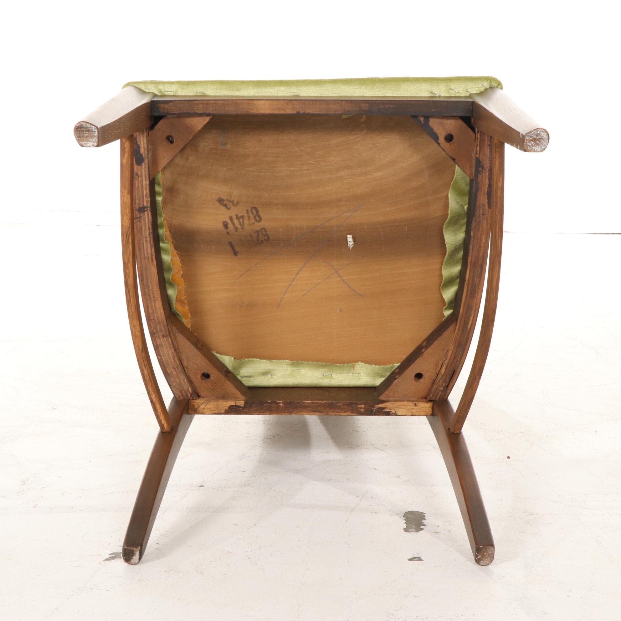 Twelve Broyhill "Emphasis" Mid Century Modern Walnut Cane-Back Dining Chairs