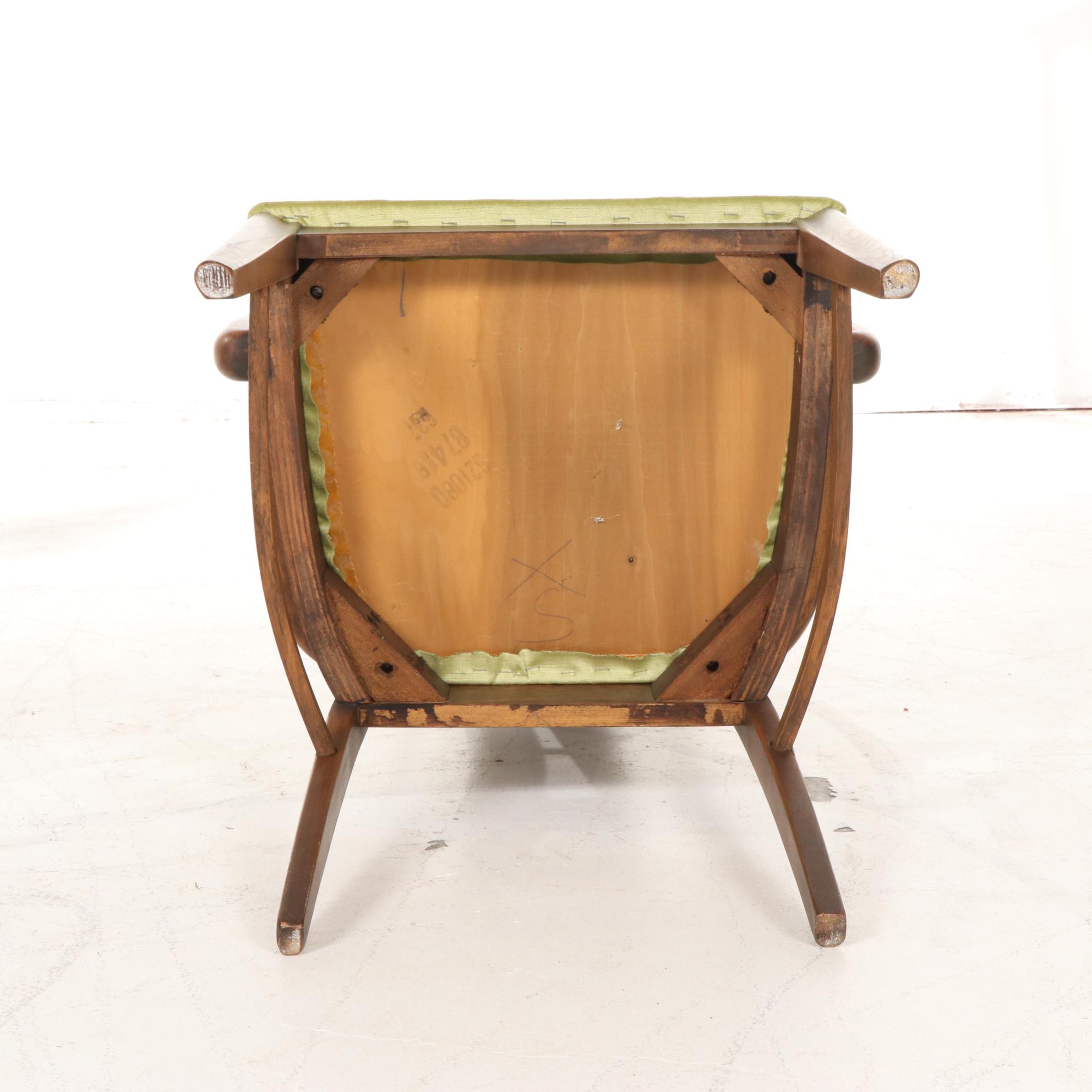 Twelve Broyhill "Emphasis" Mid Century Modern Walnut Cane-Back Dining Chairs