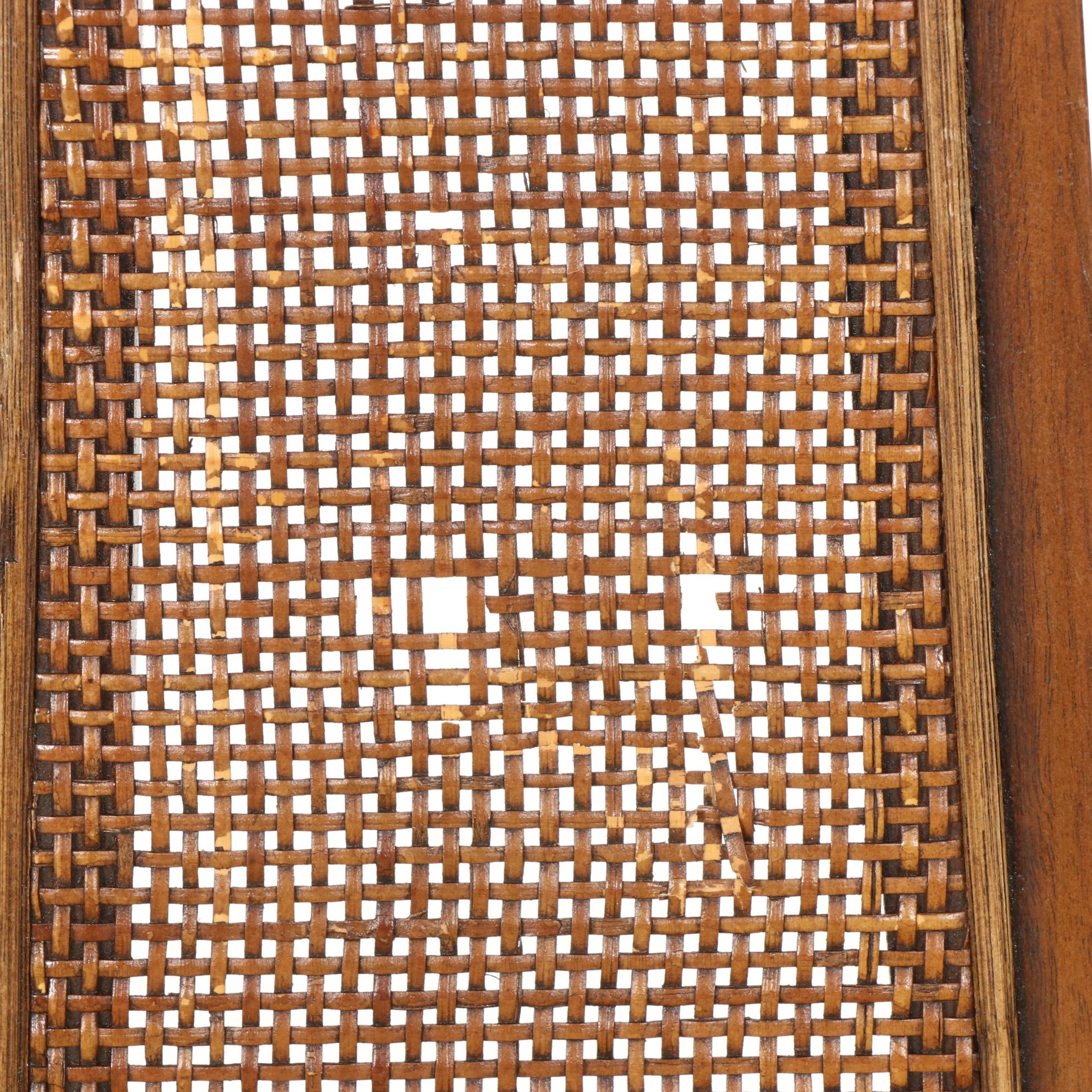 Twelve Broyhill "Emphasis" Mid Century Modern Walnut Cane-Back Dining Chairs