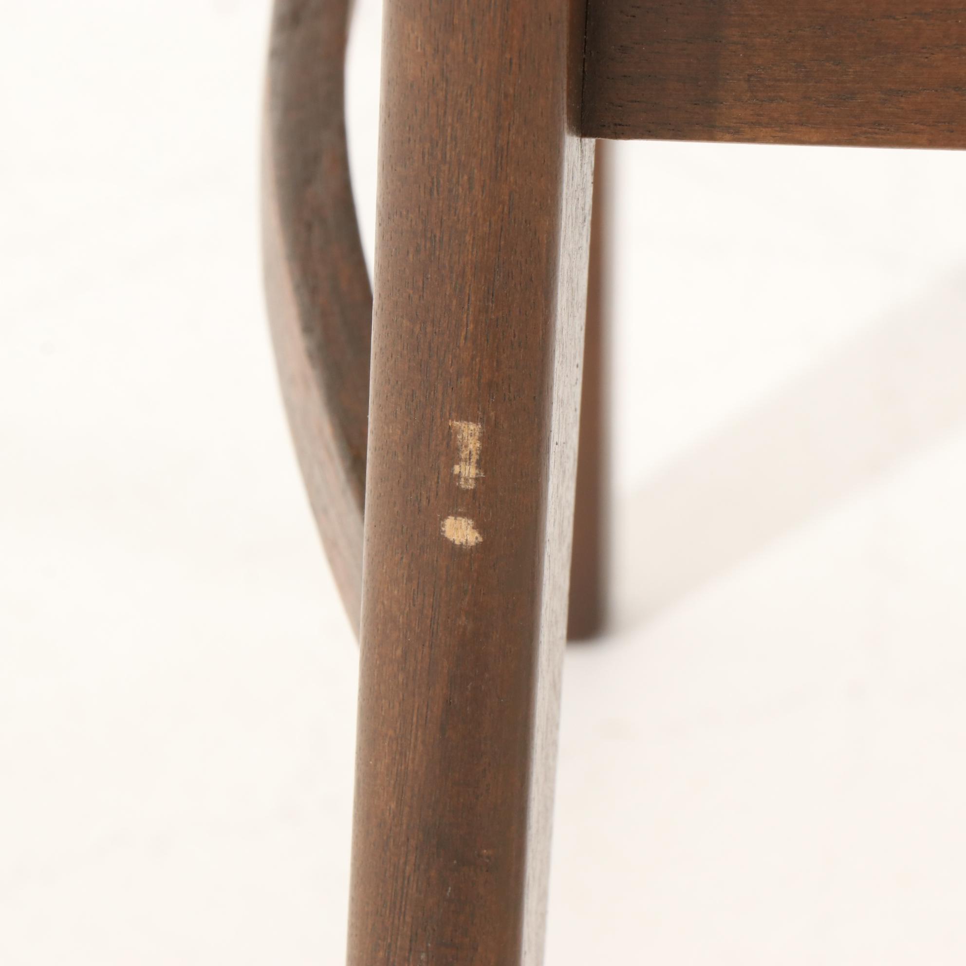 Twelve Broyhill "Emphasis" Mid Century Modern Walnut Cane-Back Dining Chairs