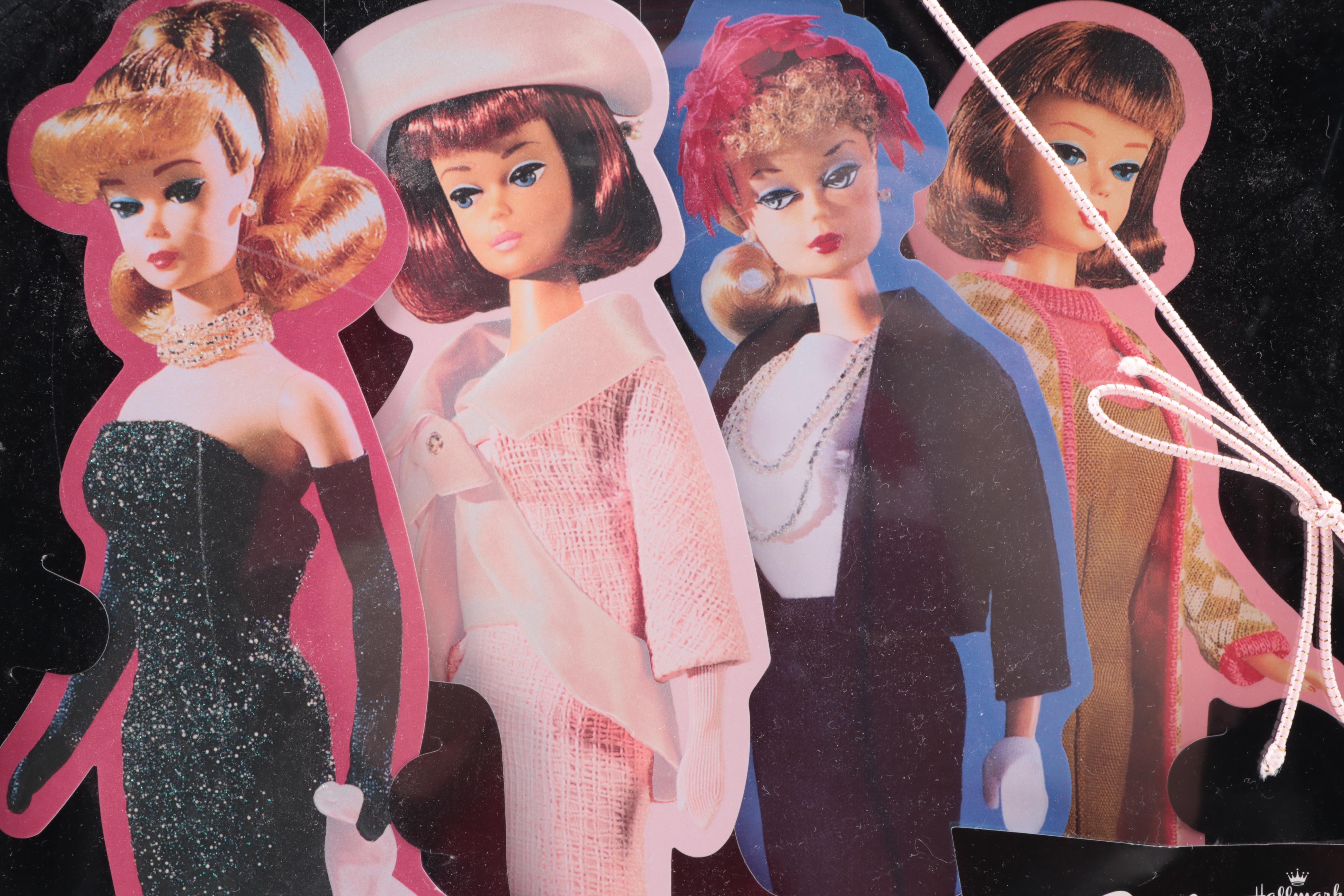 Mattel "Happy Holidays" 1996 Barbie with Barbie Greeting Cards and Trinket Box