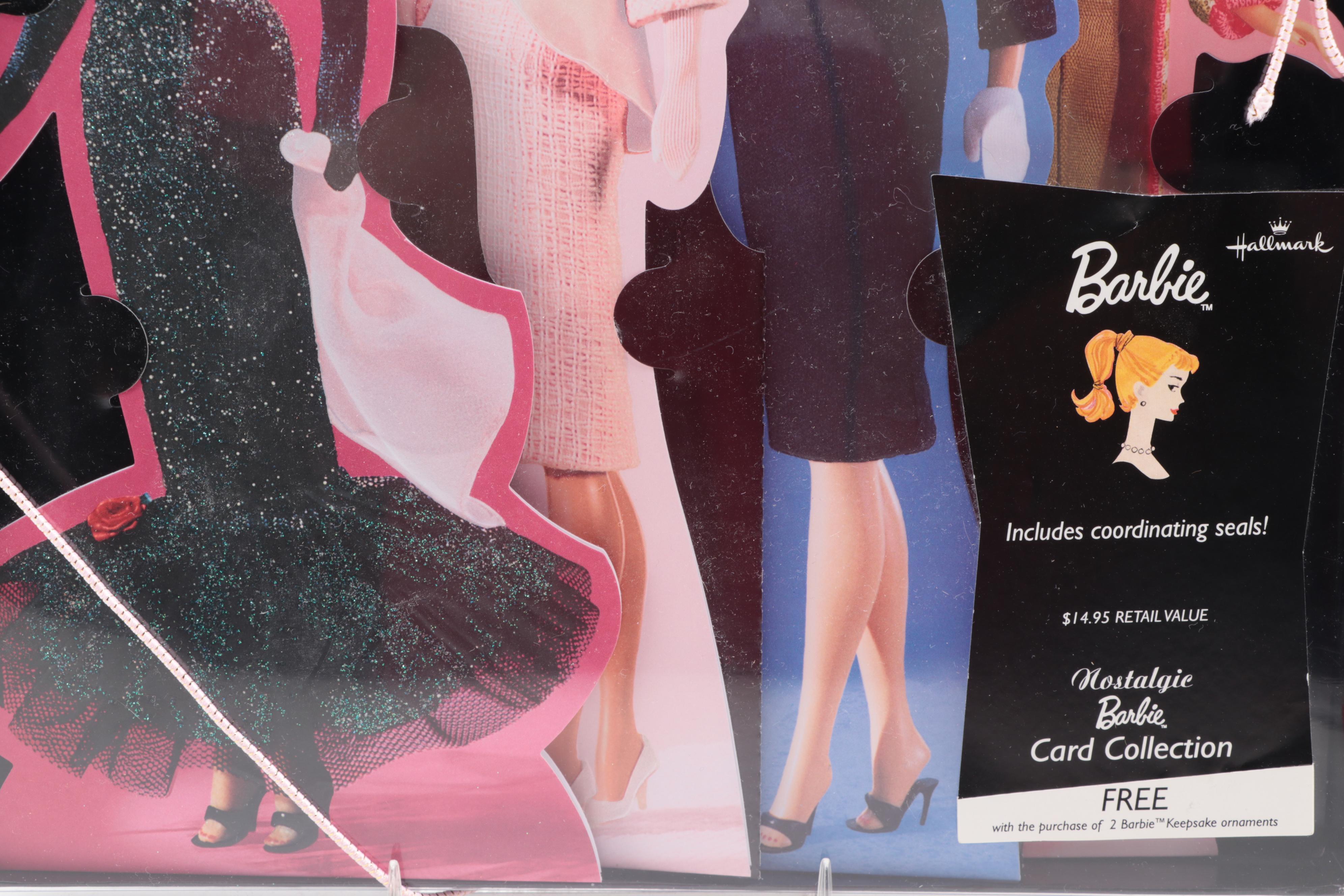 Mattel "Happy Holidays" 1996 Barbie with Barbie Greeting Cards and Trinket Box