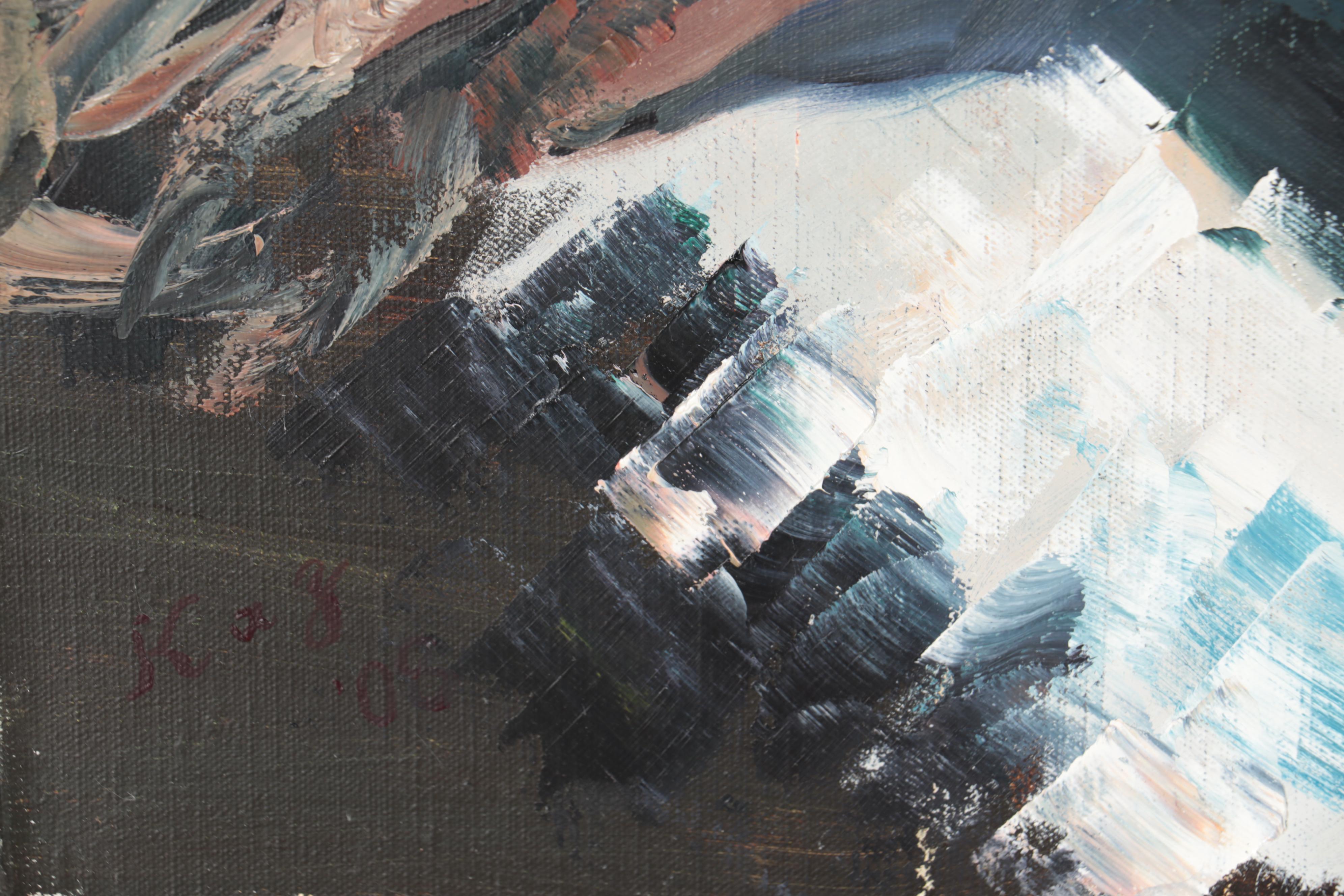 Kaz Ooka Large-Scale Oil Painting "Monk Playing Around," 2008