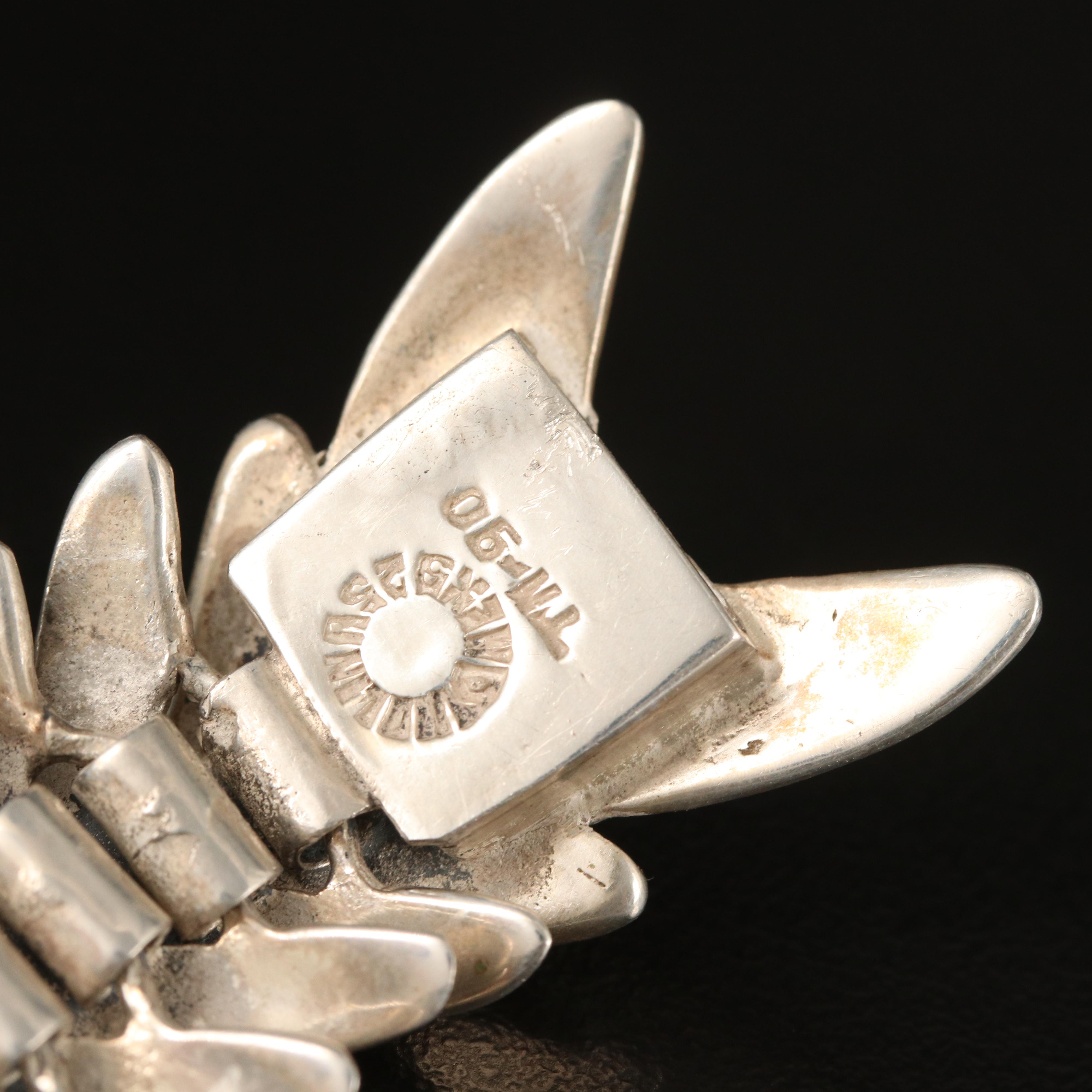 Mexican Sterling Articulated Fish Bone Bracelet