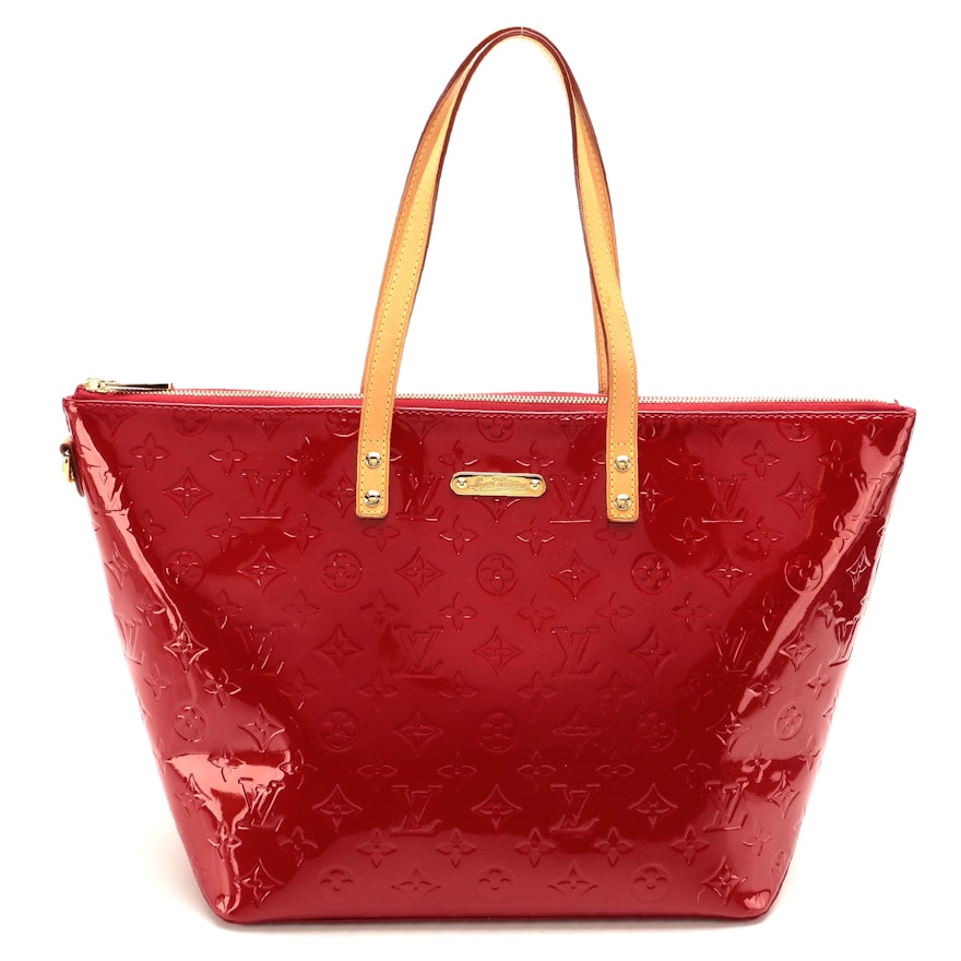 Louis Vuitton Bellevue Tote in Pomme D'Amour Vernis and Vachetta Leather