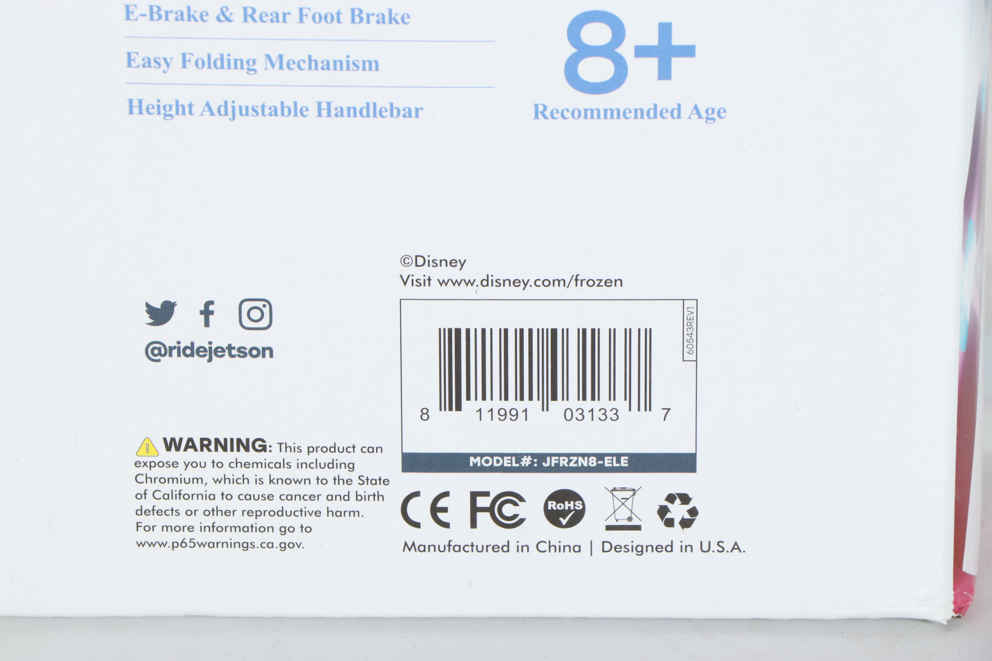 Disney Frozen II Light-Up Folding Electric Scooter