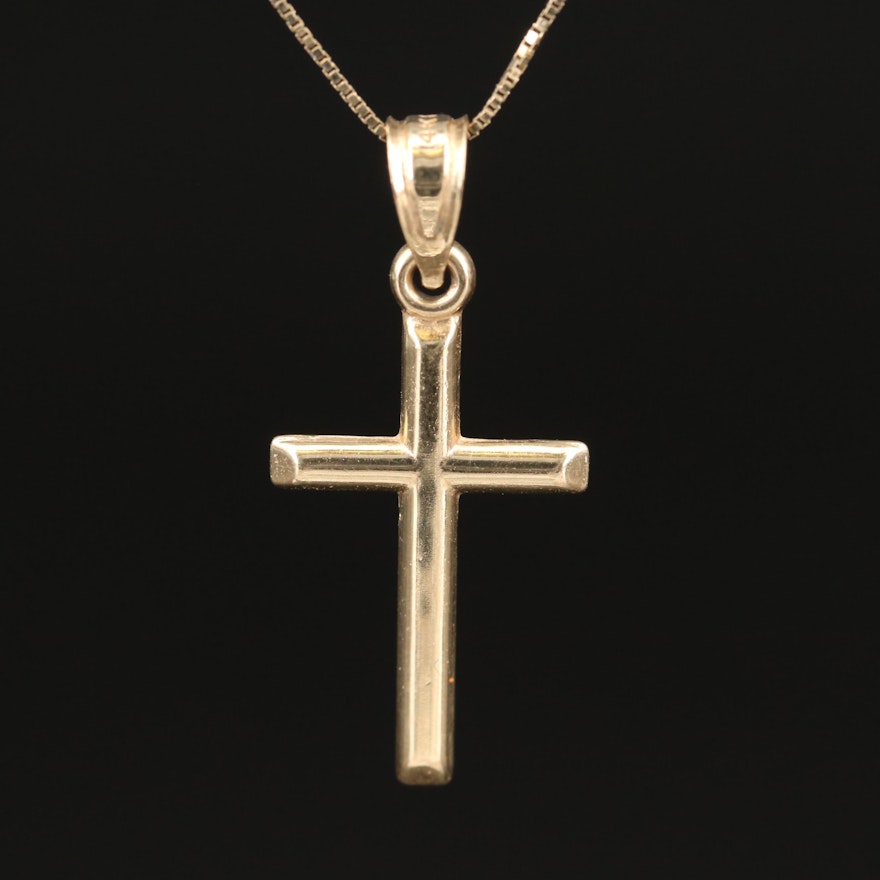 14K Cross Pendant Necklace