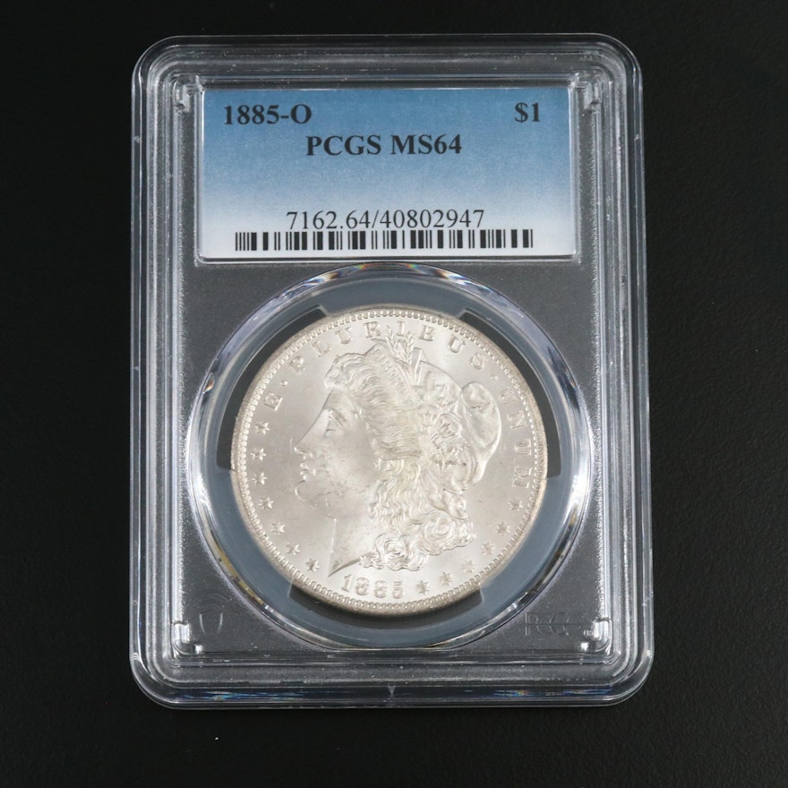 PCGS Graded MS64 1885-O Morgan Silver Dollar