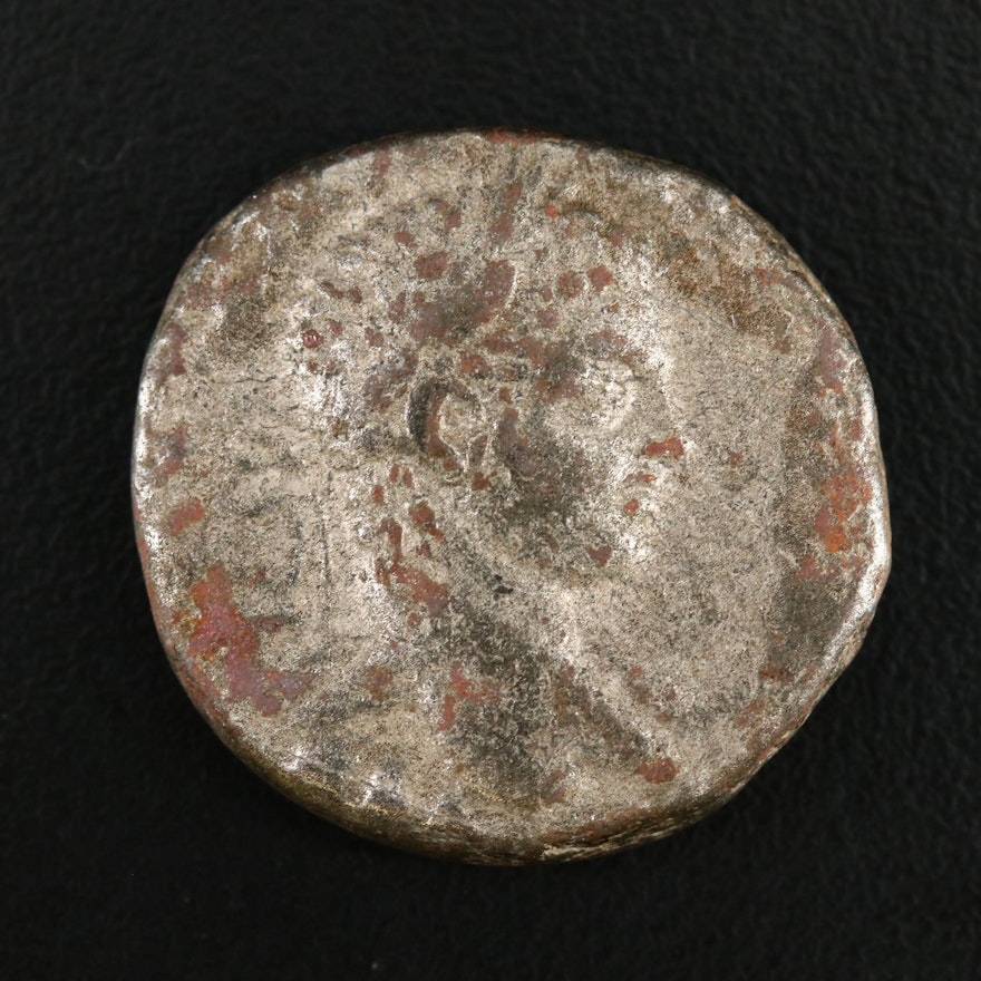 Ancient Roman Provincial Tetradrachm Coin of Elagabalus, ca. 220 AD