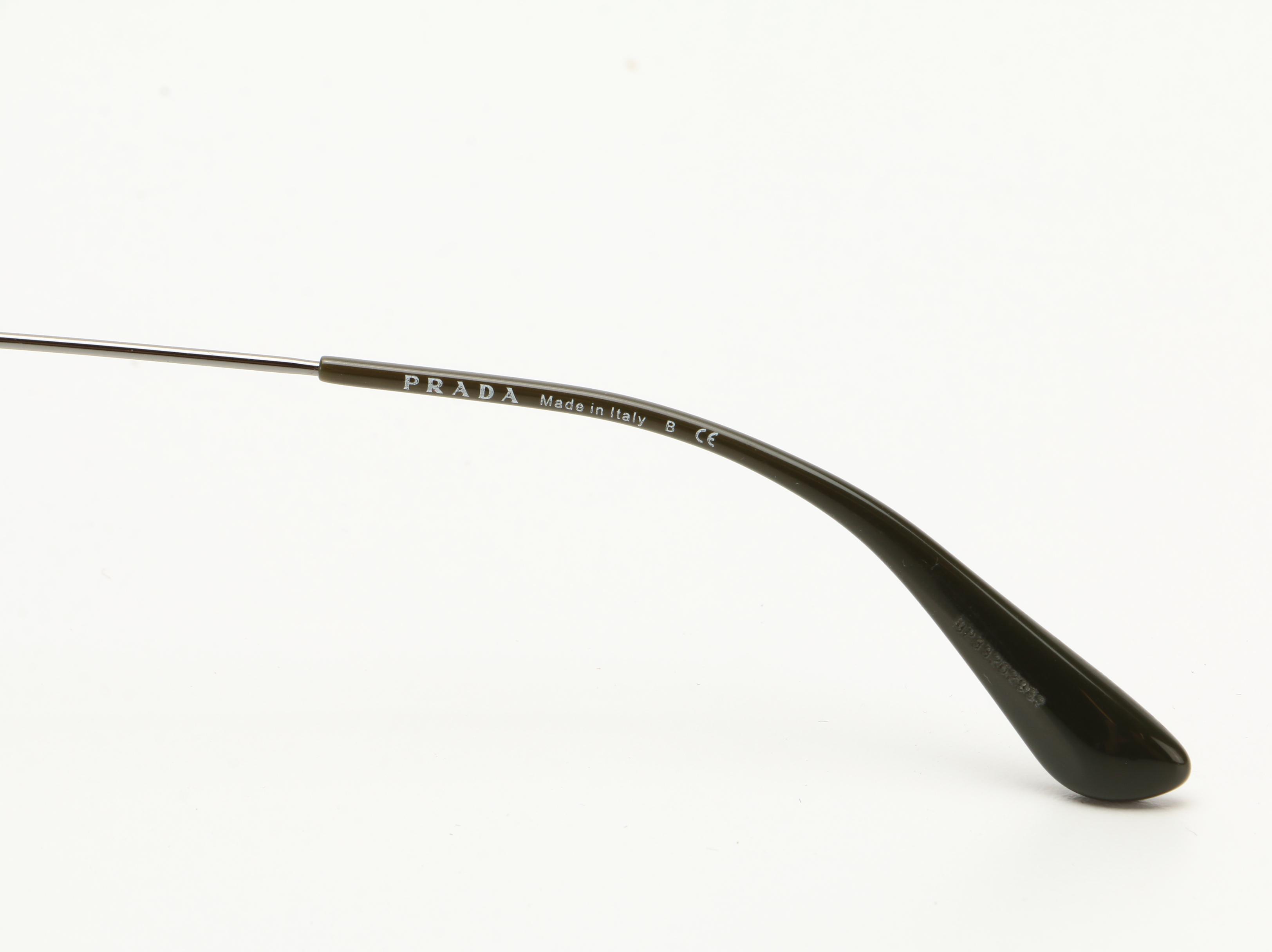 Prada VPR11U Light Brown Horn-Rimmed Eyeglasses