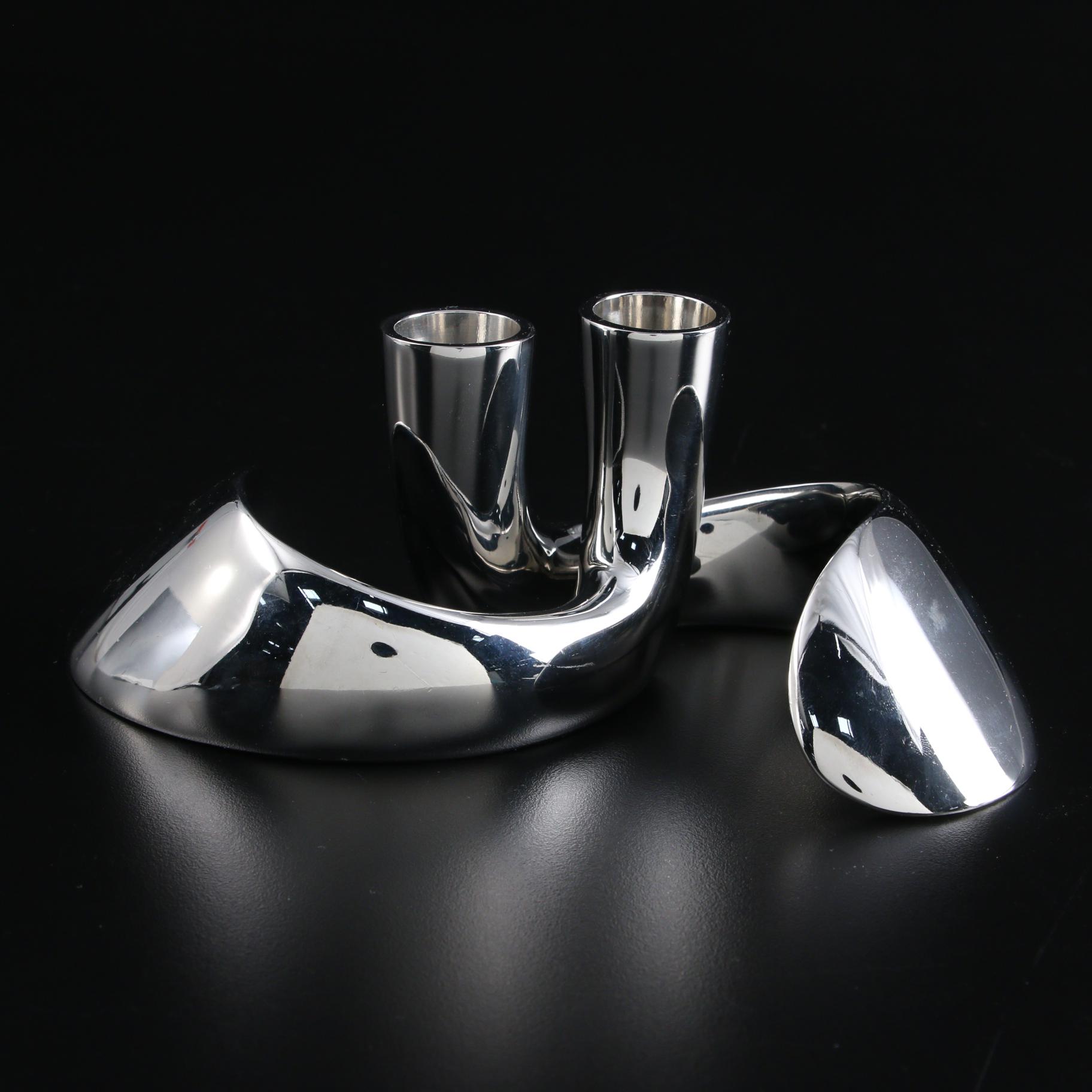 Georg Jensen Danish Modern Candle Holders Designed by Helle Damkjaer