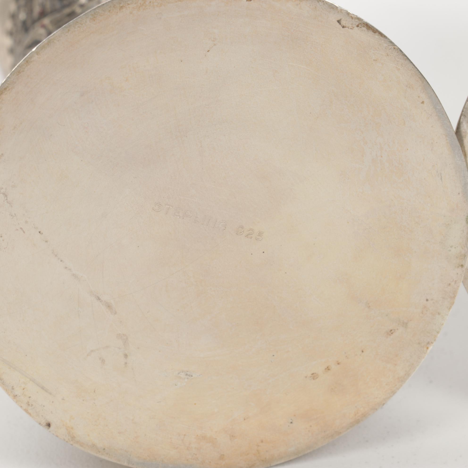 Chased Arabesque Weighted Sterling Silver Candle Holders