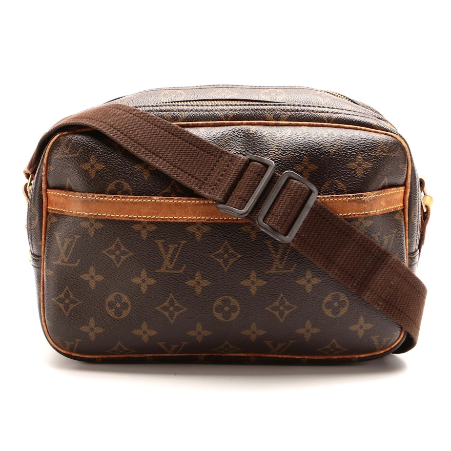 Louis Vuitton Reporter PM Bag in Monogram Canvas and Smooth Leather