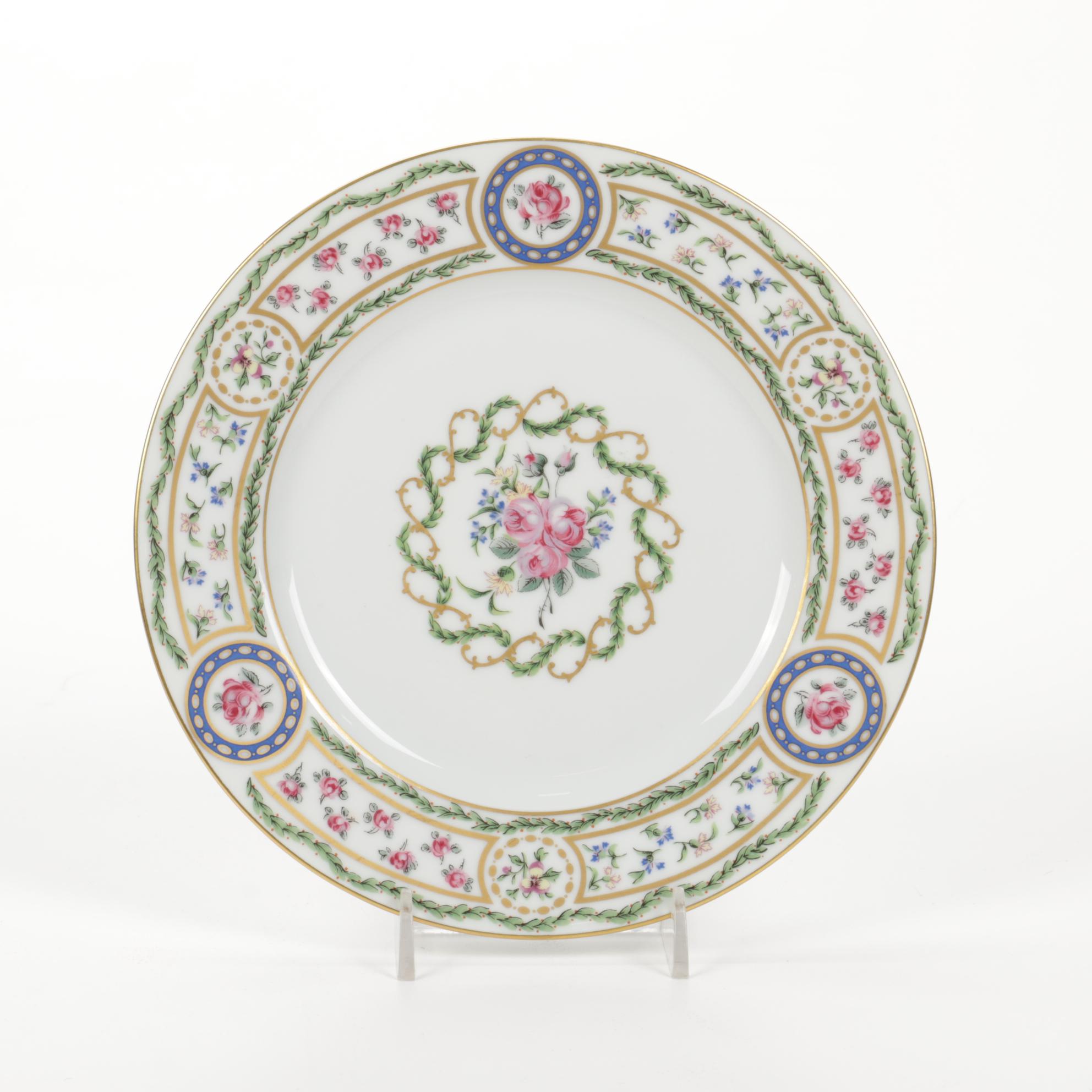 Haviland Limoges "Louveciennes" Porcelain Plates, 1970s
