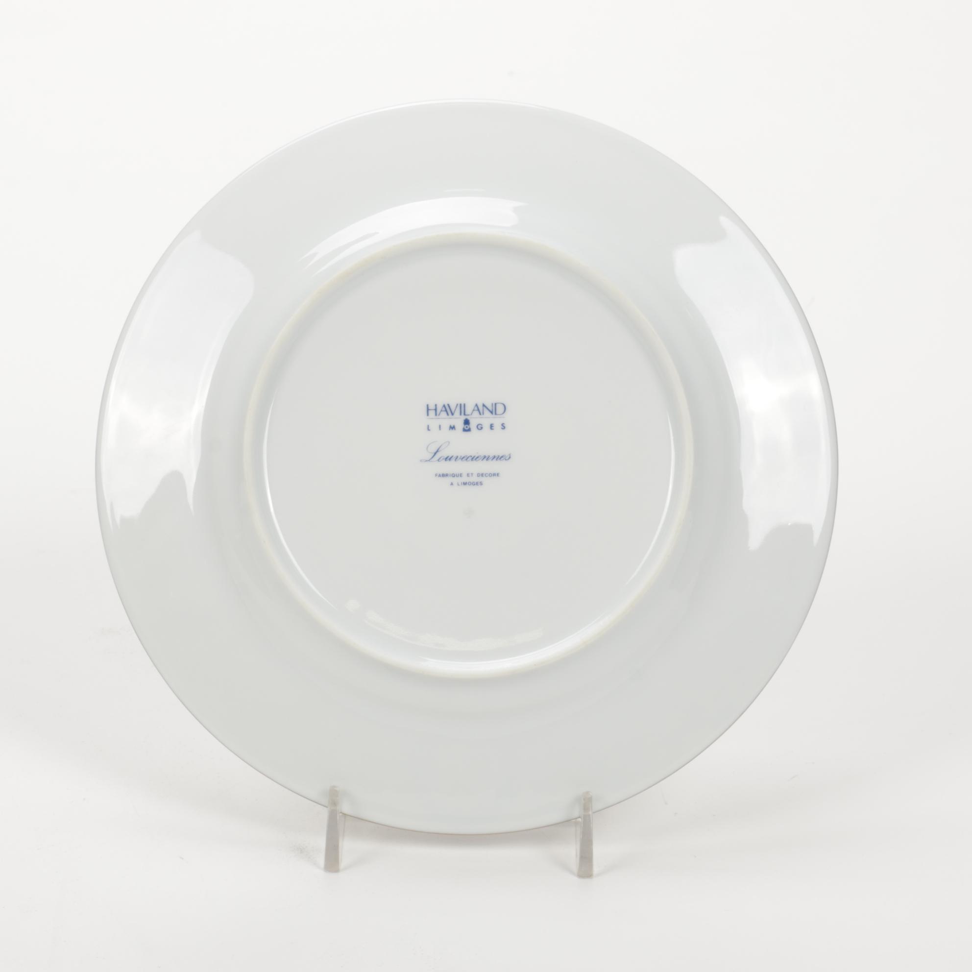 Haviland Limoges "Louveciennes" Porcelain Plates, 1970s