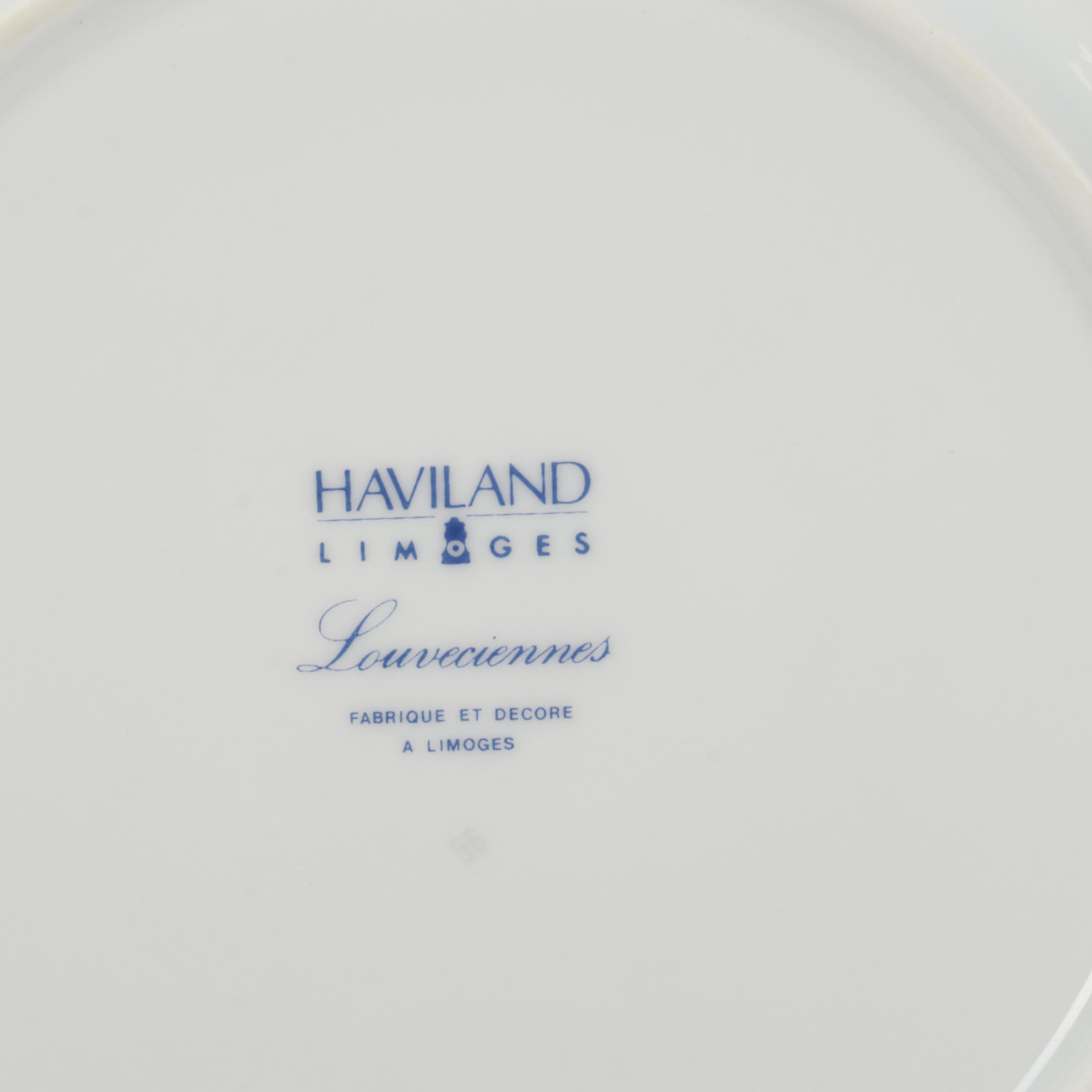 Haviland Limoges "Louveciennes" Porcelain Plates, 1970s