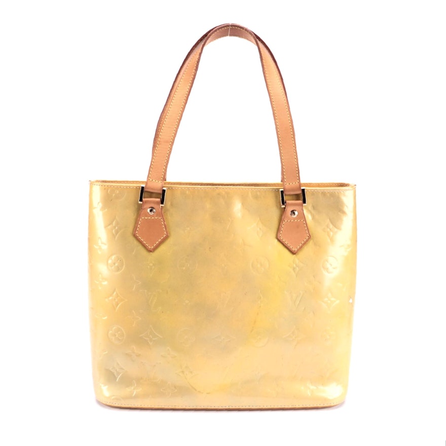 Louis Vuitton Houston Tote in Monogram Vernis and Vachetta Leather