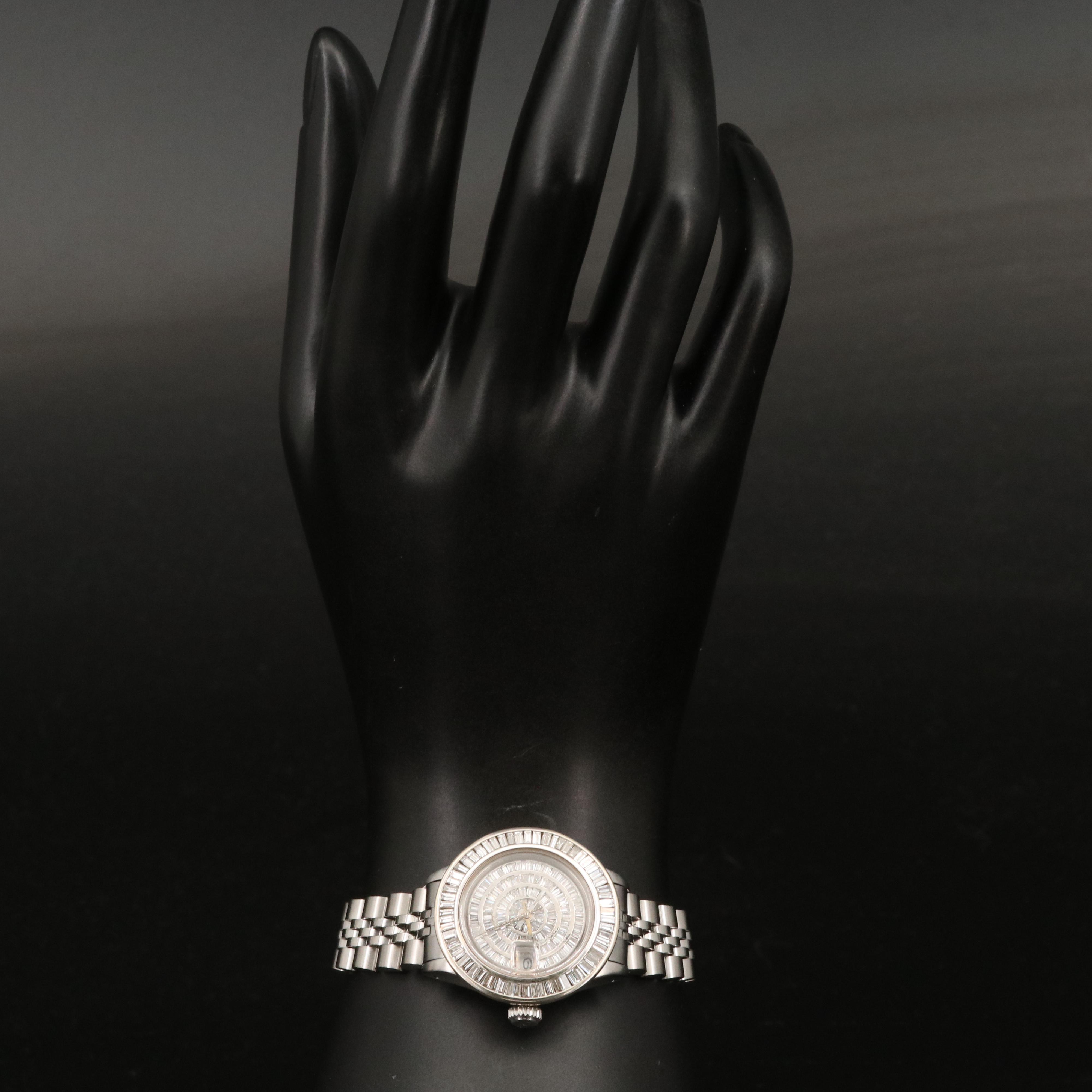 1987 Rolex Date Stainless Steel 3.00 CTW Diamond Automatic Watch