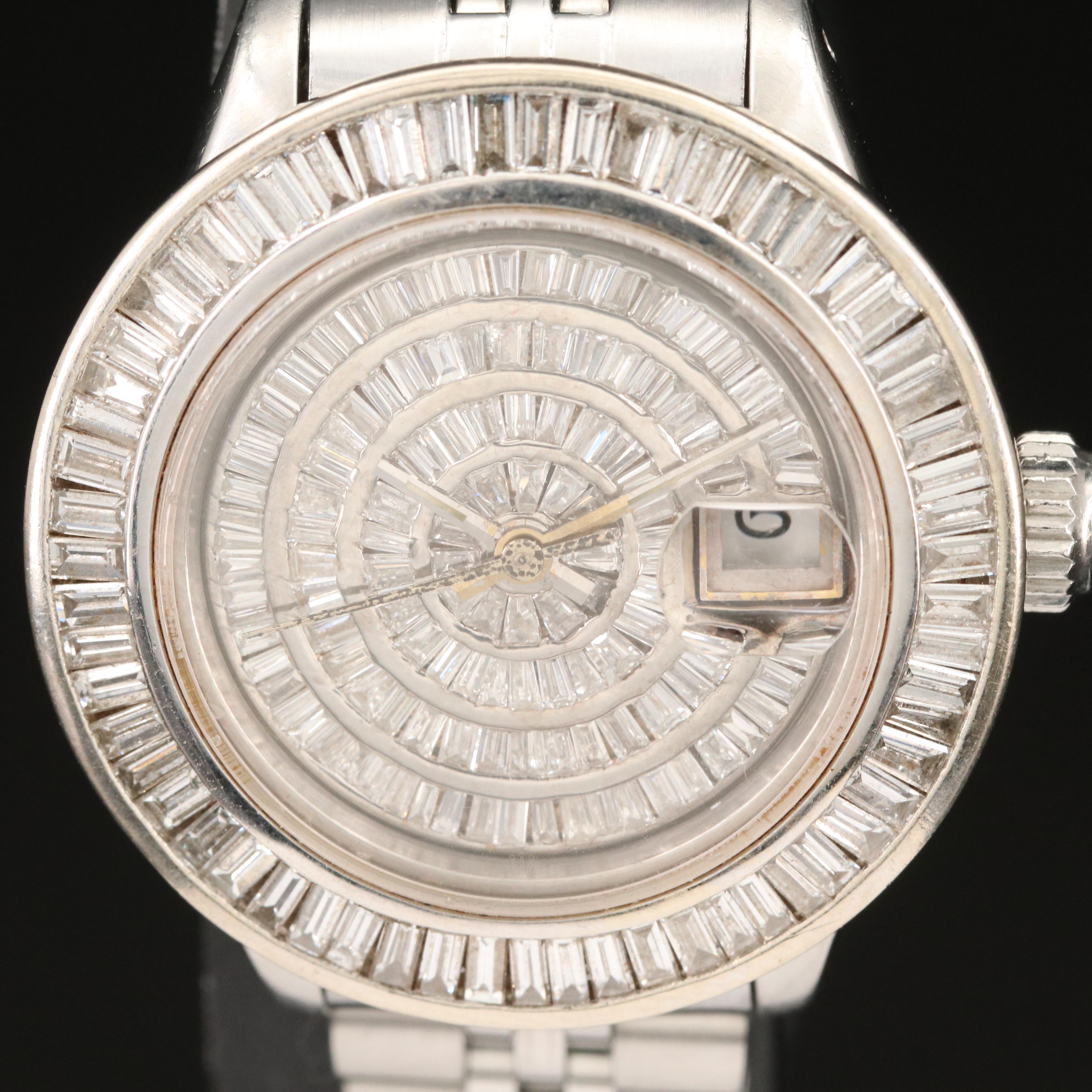 1987 Rolex Date Stainless Steel 3.00 CTW Diamond Automatic Watch