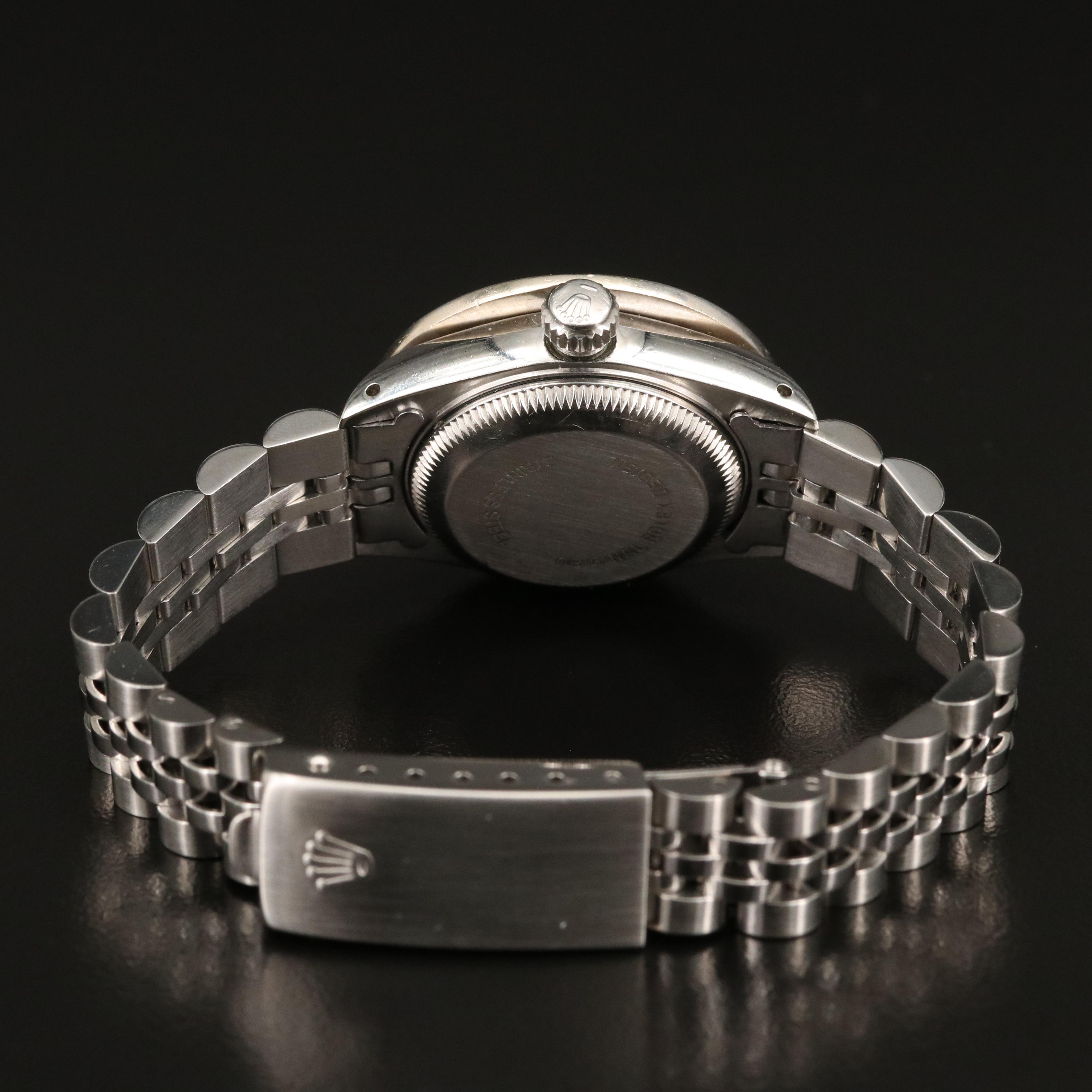 1987 Rolex Date Stainless Steel 3.00 CTW Diamond Automatic Watch